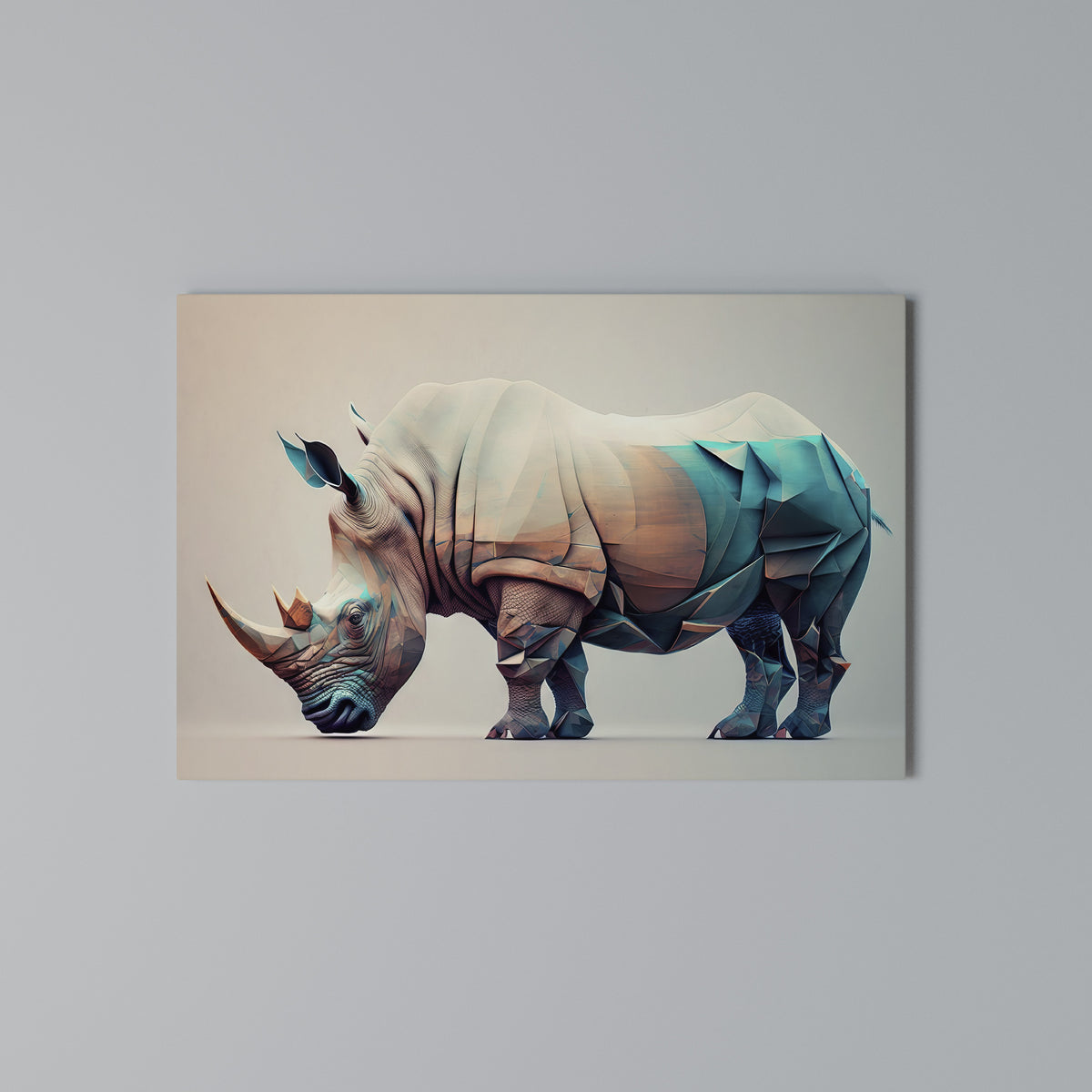 FUTURISTIC RHINO Horizontal Canvas Print