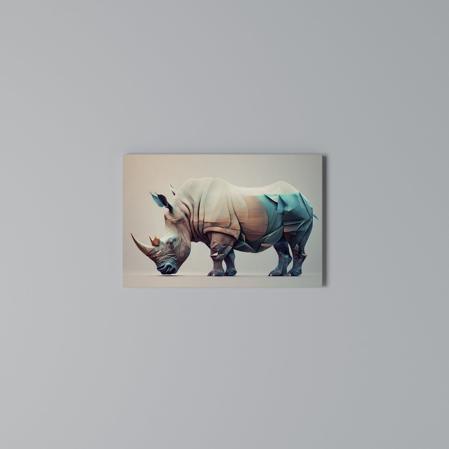 FUTURISTIC RHINO Horizontal Canvas Print