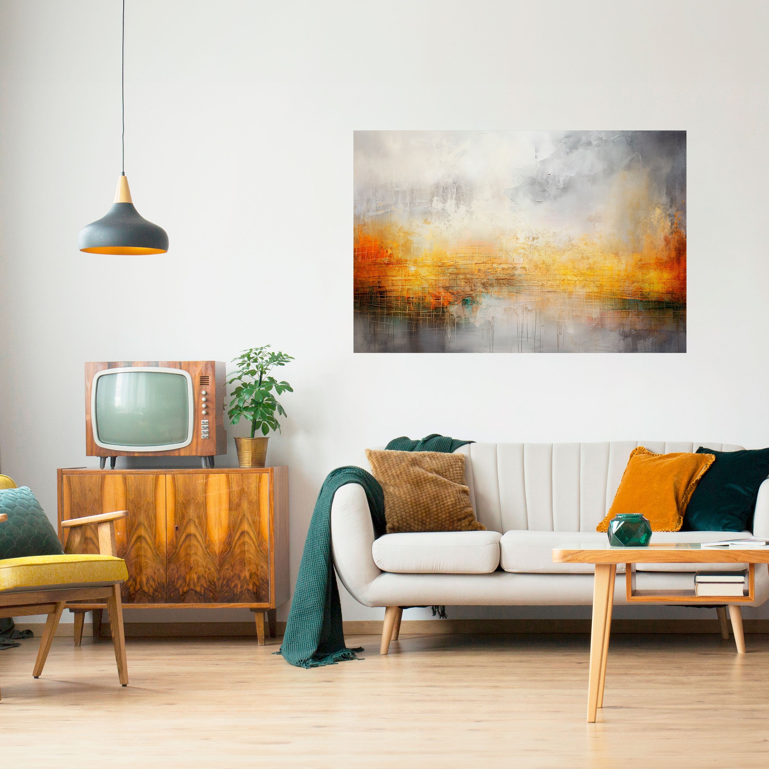 IMPRESSIONAL DAWN Peel and Stick Horizontal Poster