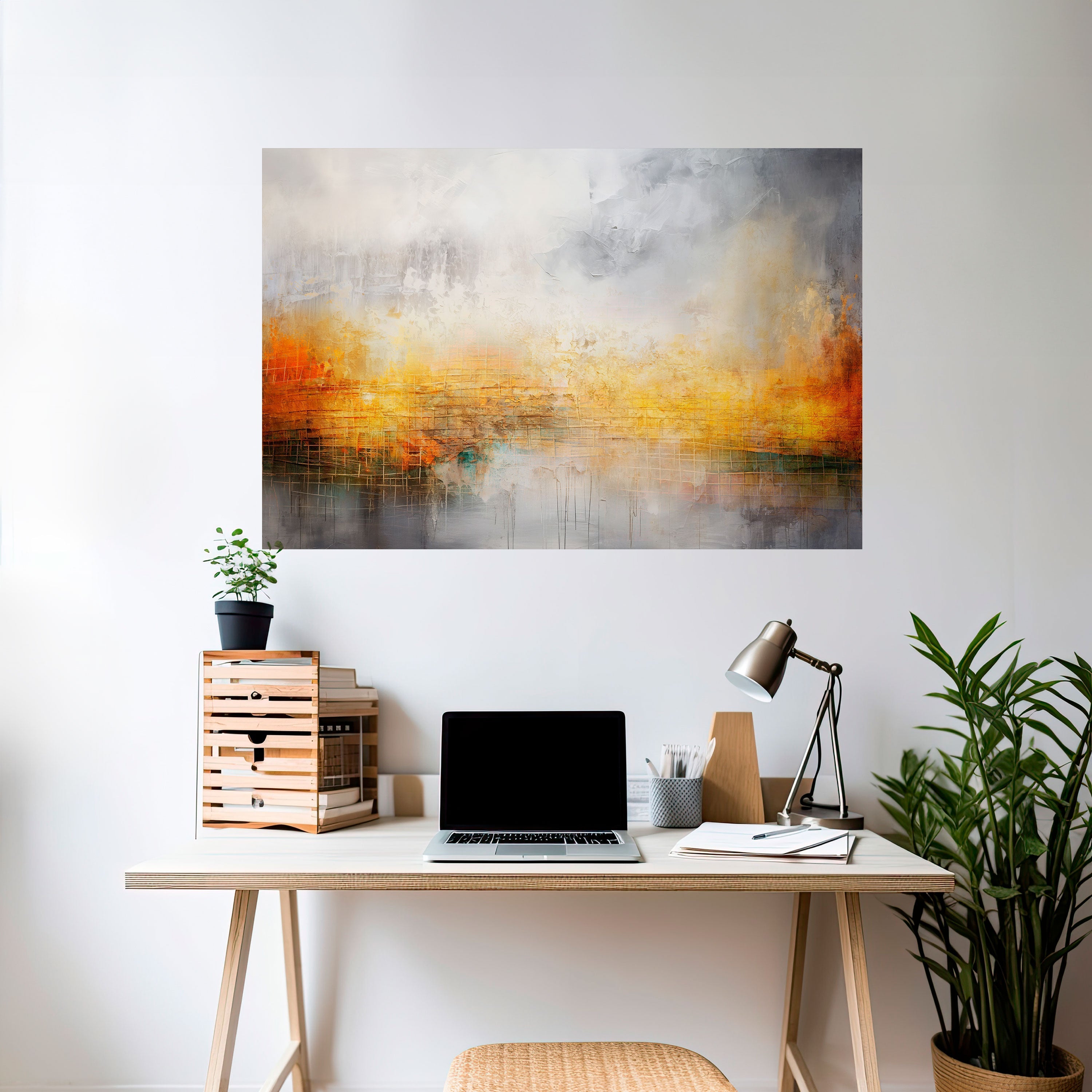 IMPRESSIONAL DAWN Peel and Stick Horizontal Poster