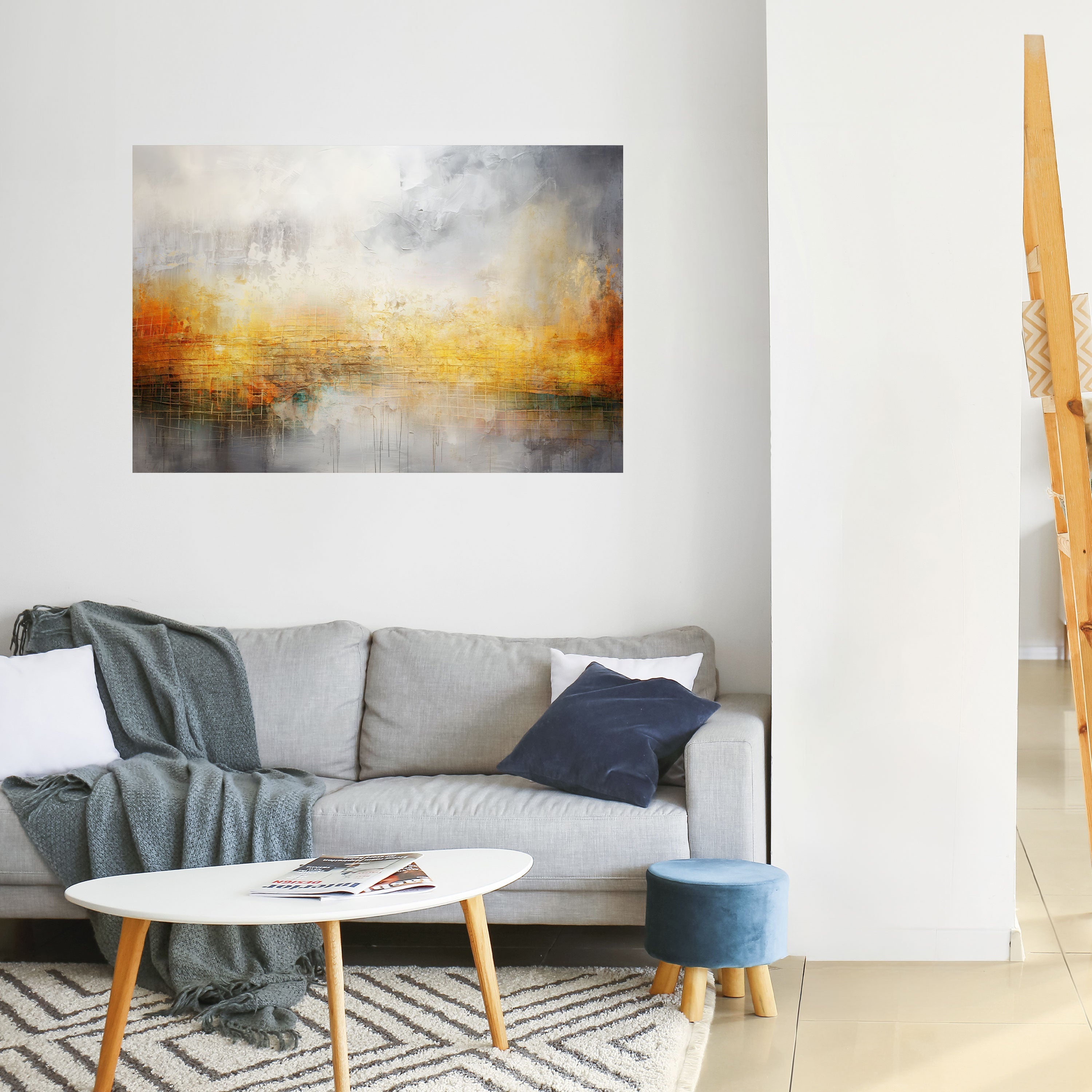 IMPRESSIONAL DAWN Peel and Stick Horizontal Poster