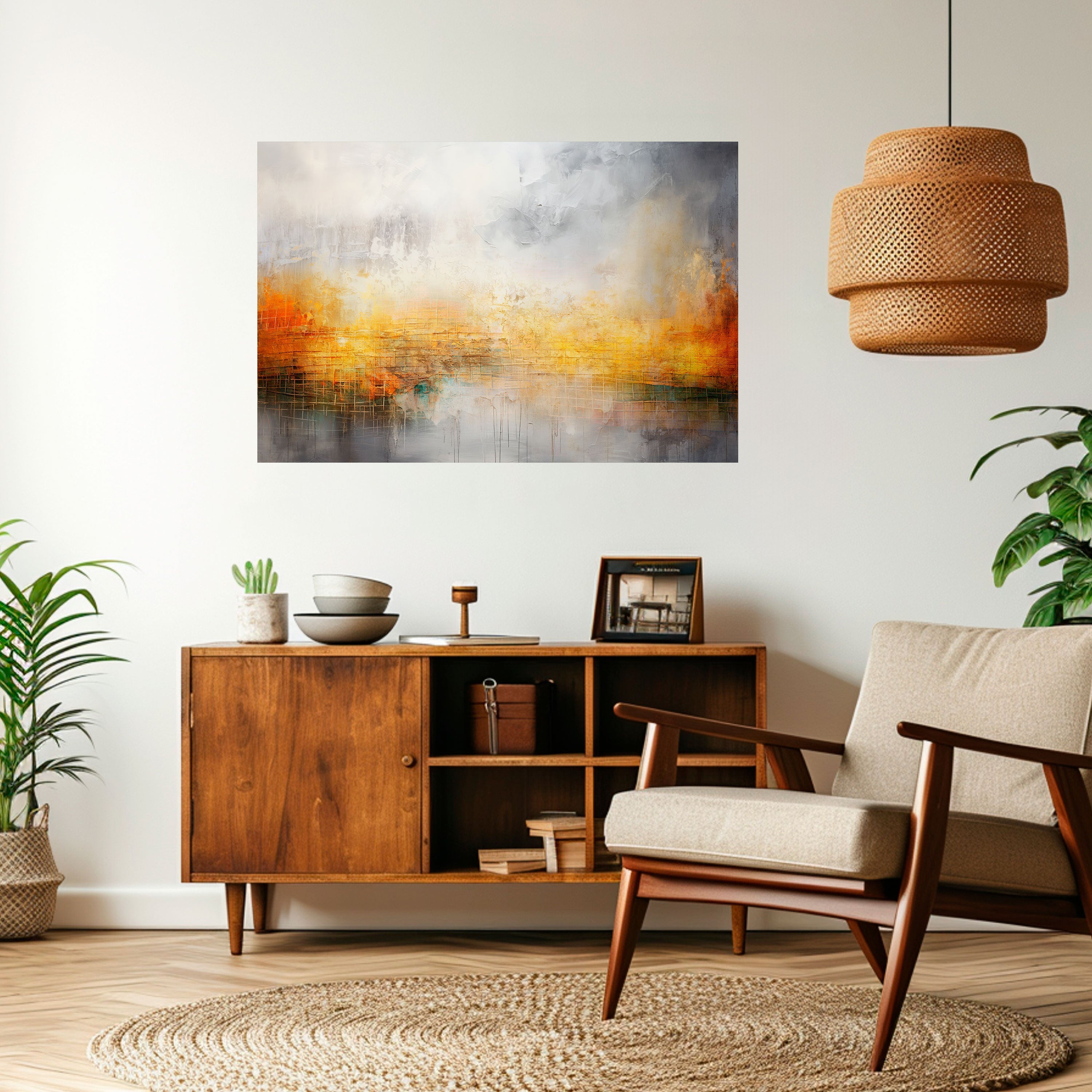 IMPRESSIONAL DAWN Peel and Stick Horizontal Poster