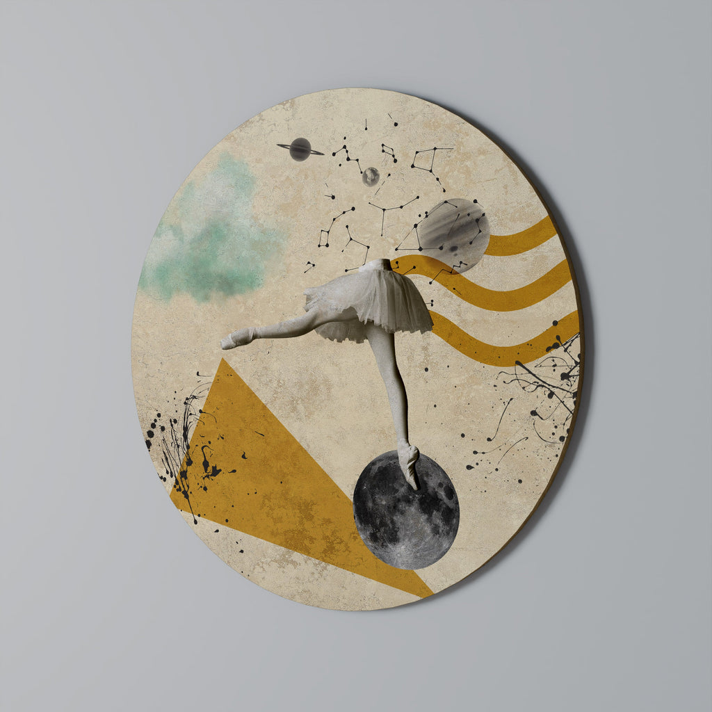 SHAPES OF BALLERINA Round Wall Art