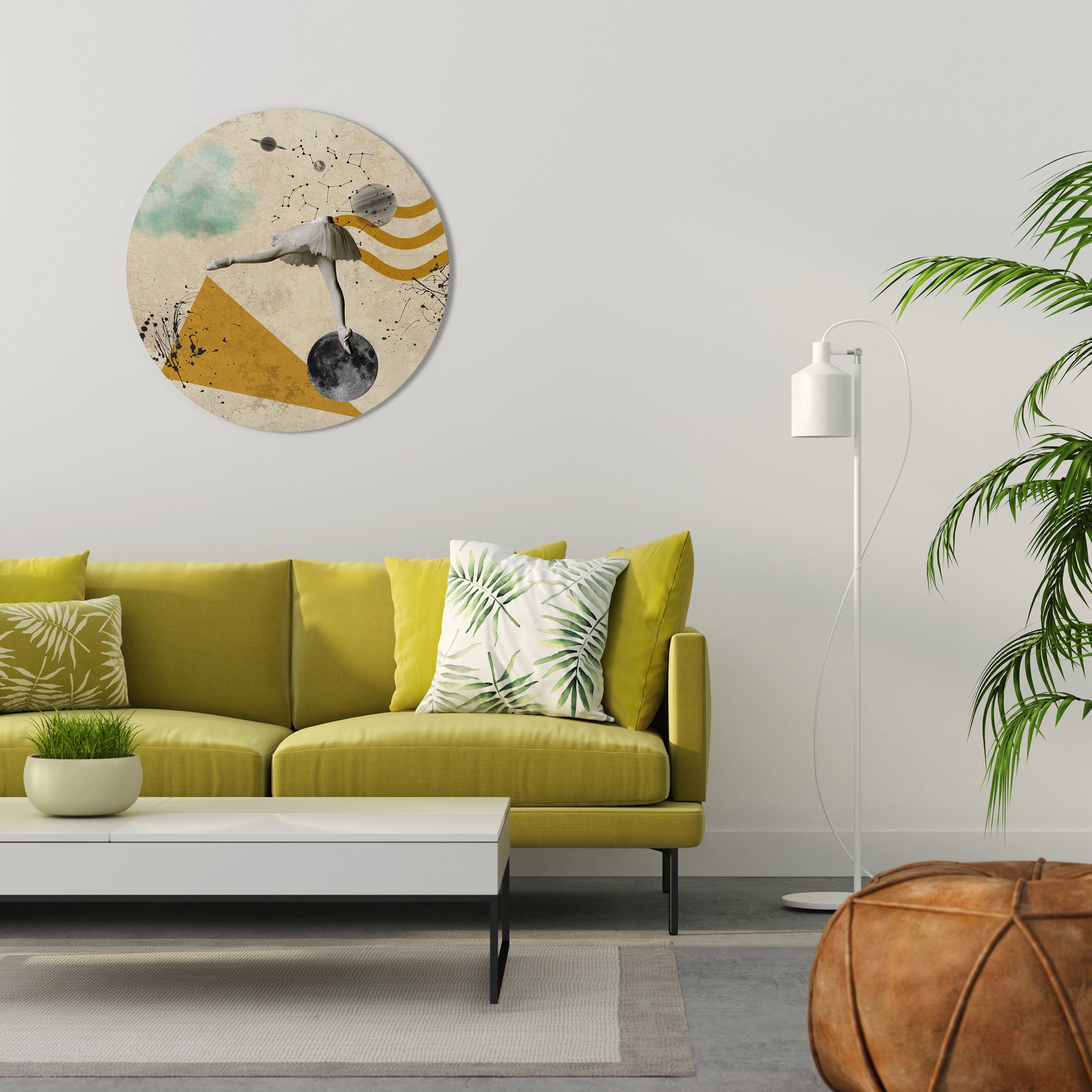 SHAPES OF BALLERINA Round Wall Art