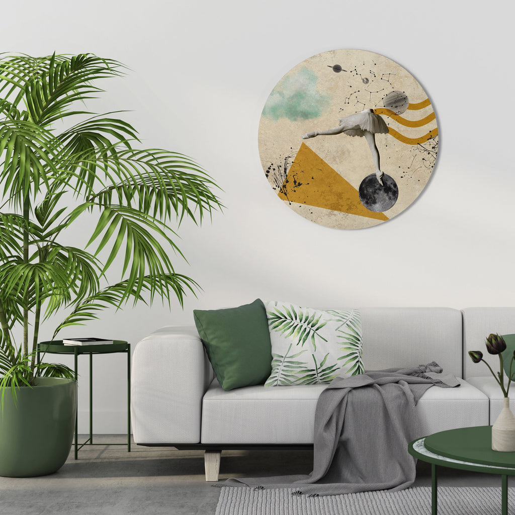 SHAPES OF BALLERINA Round Wall Art