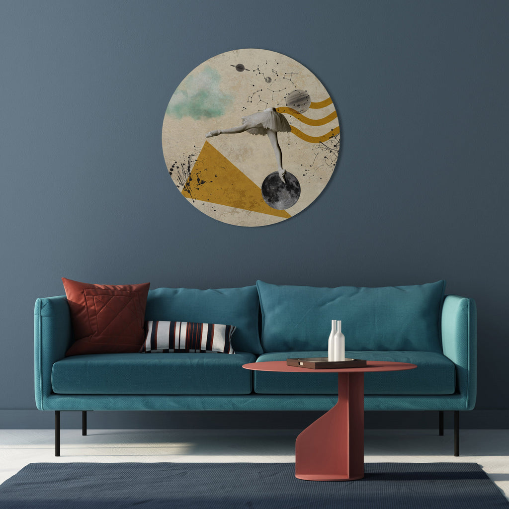 SHAPES OF BALLERINA Round Wall Art