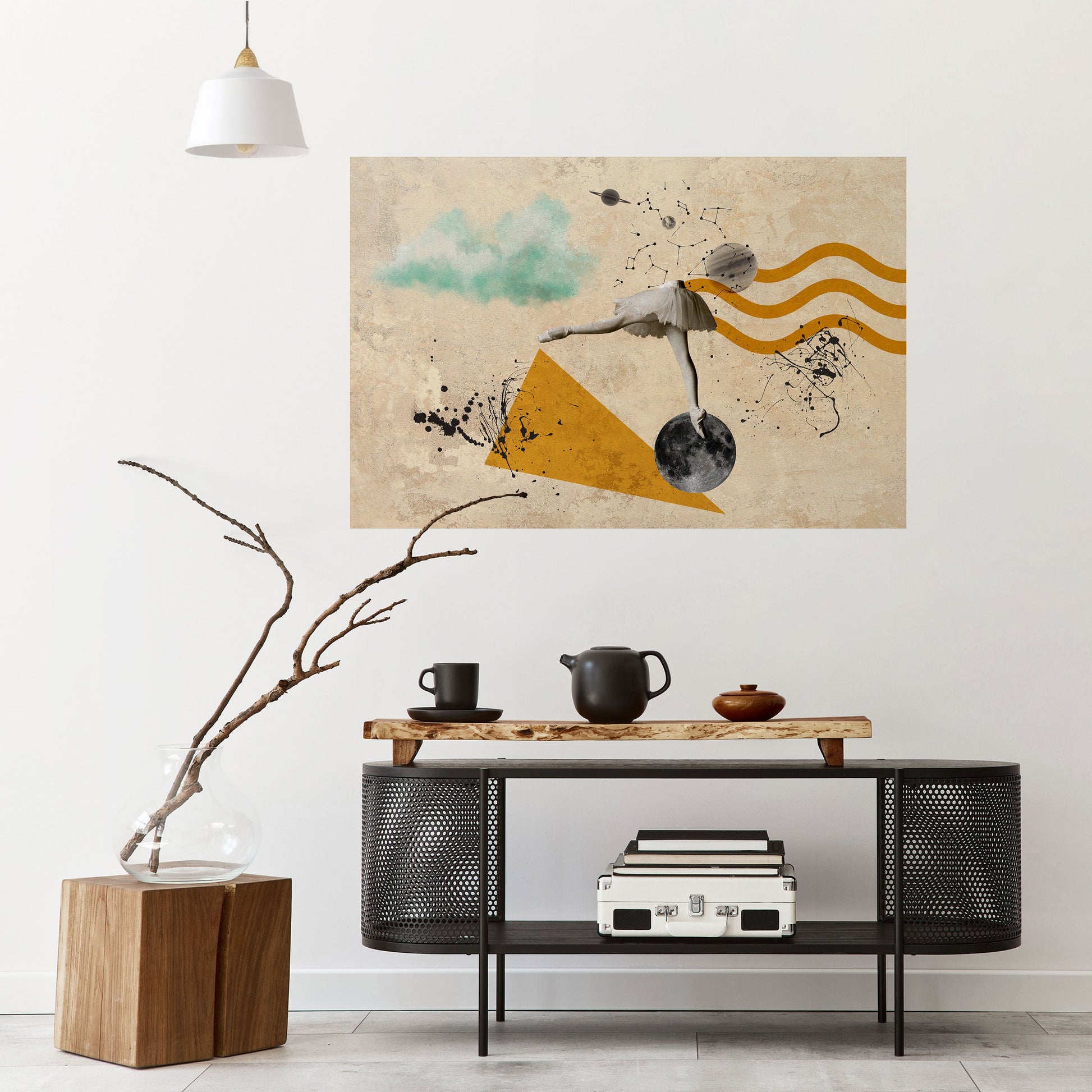 Affiche horizontale autocollante « FORMES DE BALLERINE »