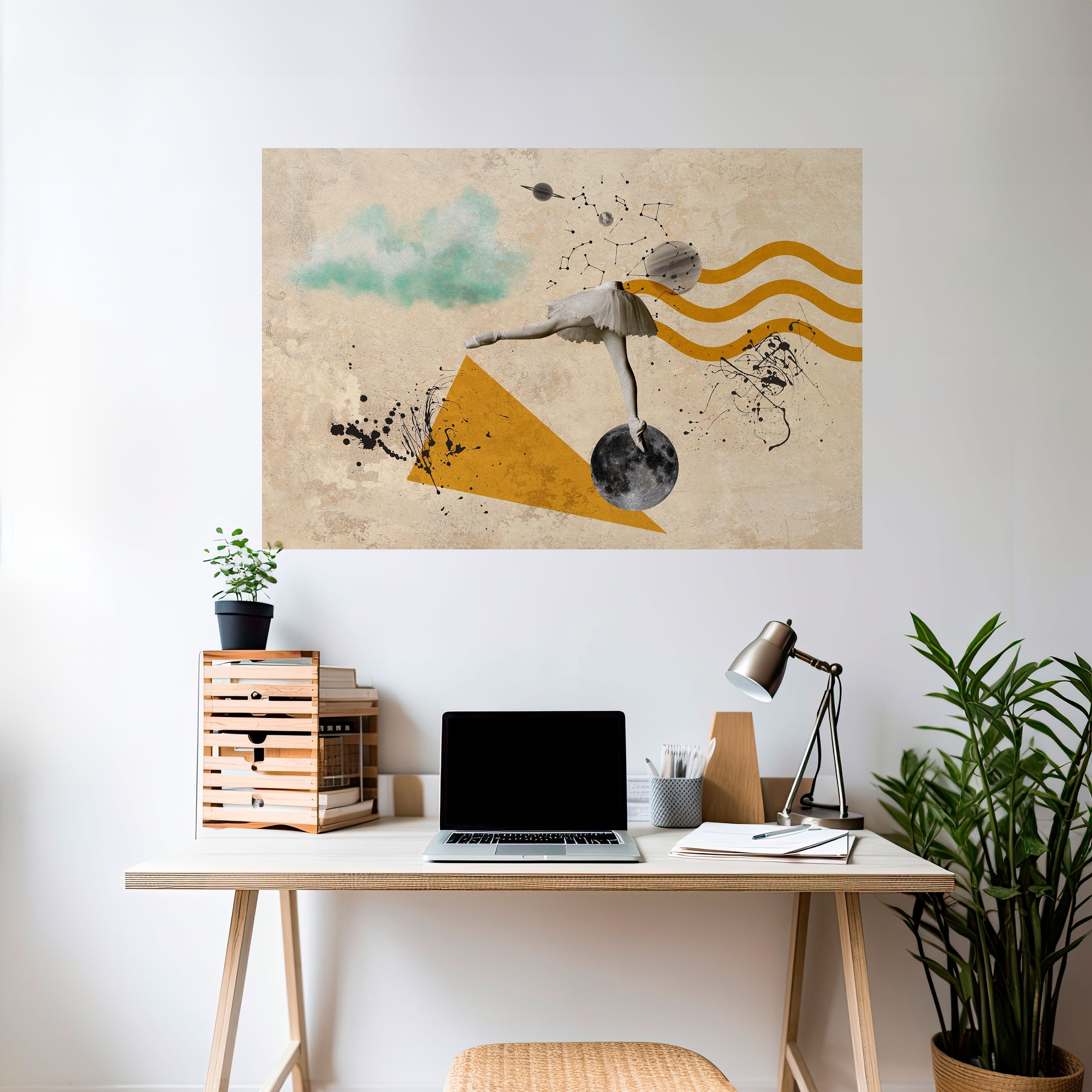 SHAPES OF BALLERINA Peel and Stick Horizontal Poster