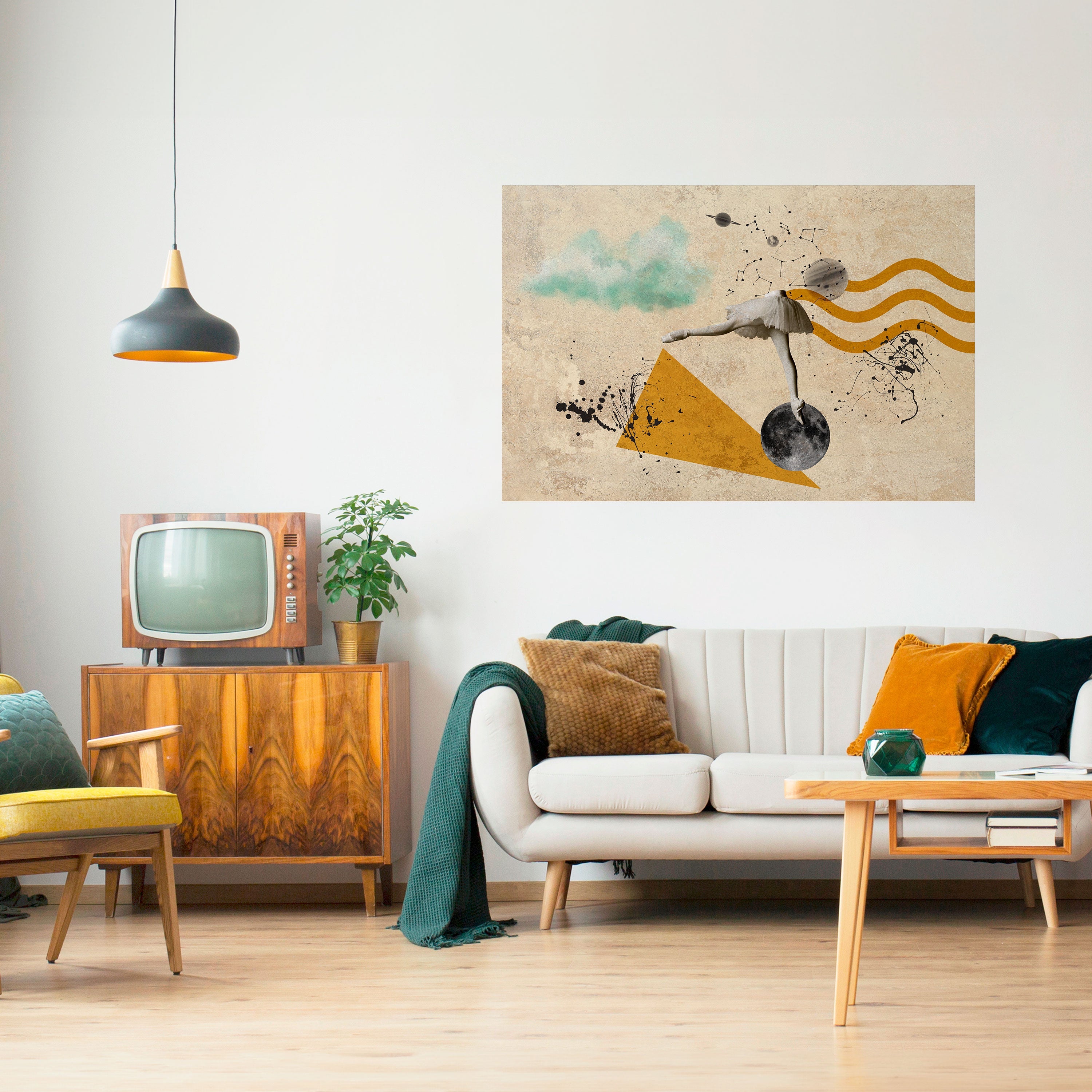 SHAPES OF BALLERINA Peel and Stick Horizontal Poster