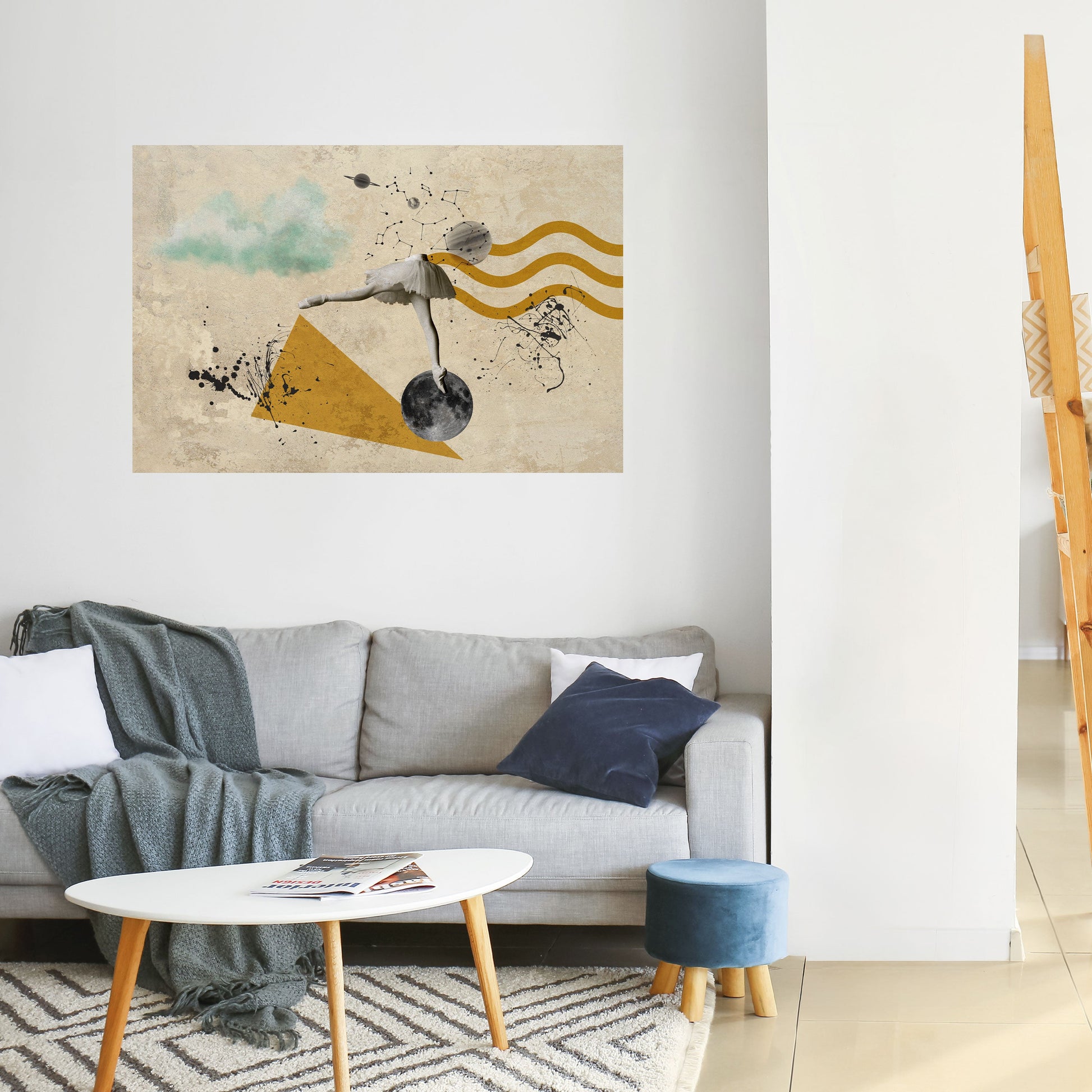 Affiche horizontale autocollante « FORMES DE BALLERINE »
