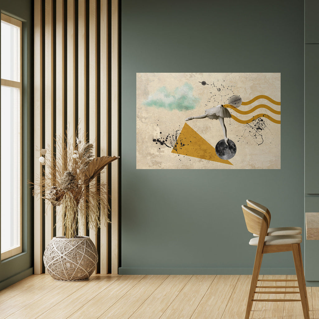 Affiche horizontale autocollante « FORMES DE BALLERINE »