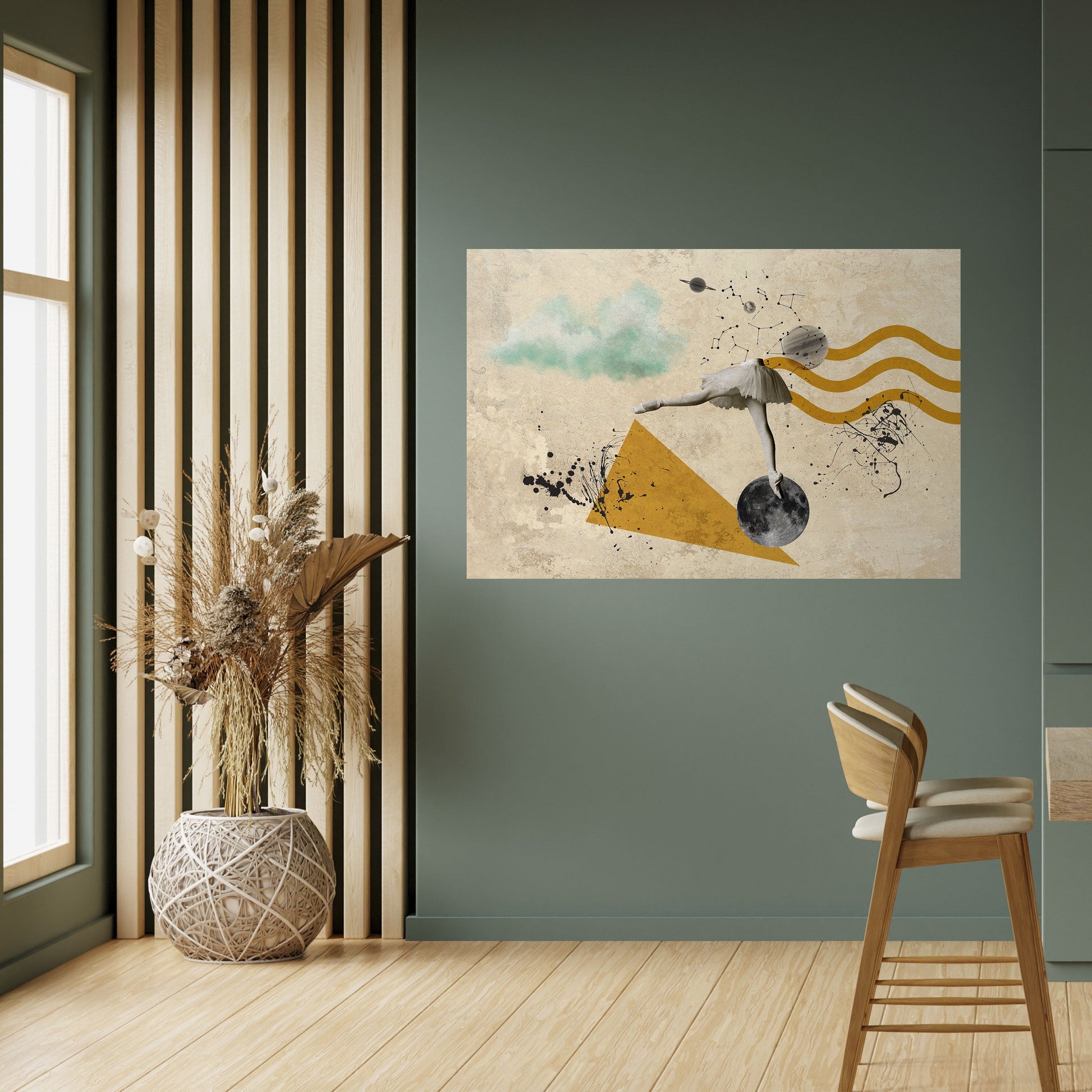 Affiche horizontale autocollante « FORMES DE BALLERINE »