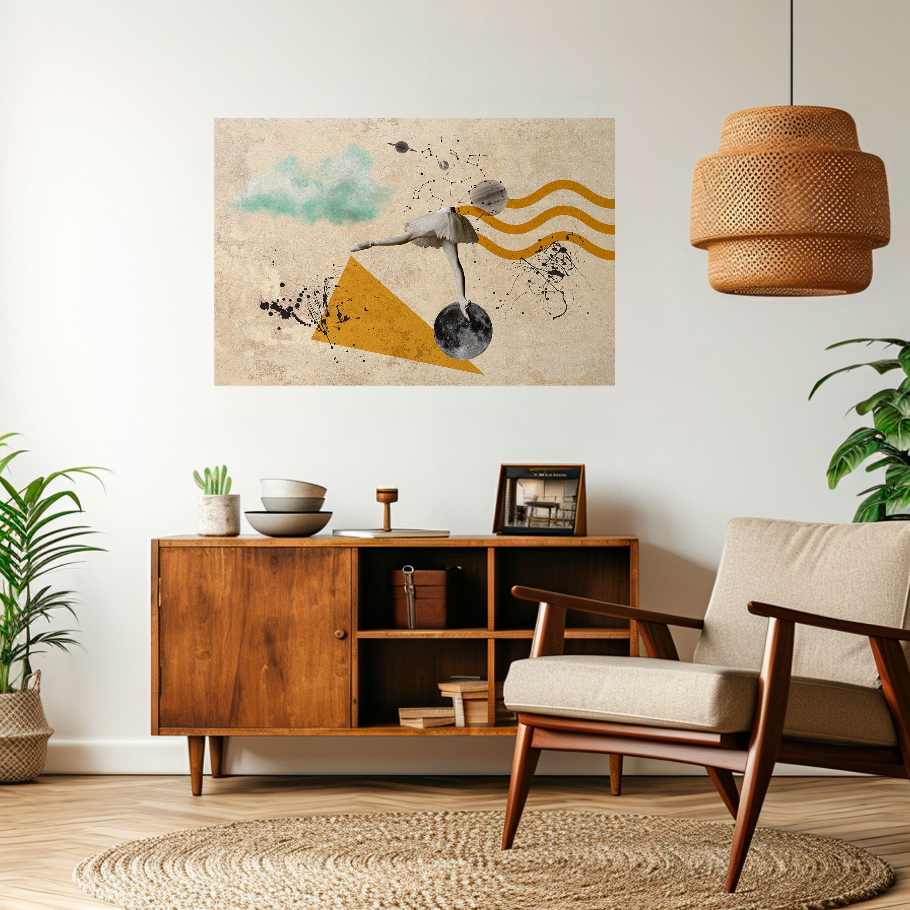 SHAPES OF BALLERINA Peel and Stick Horizontal Poster