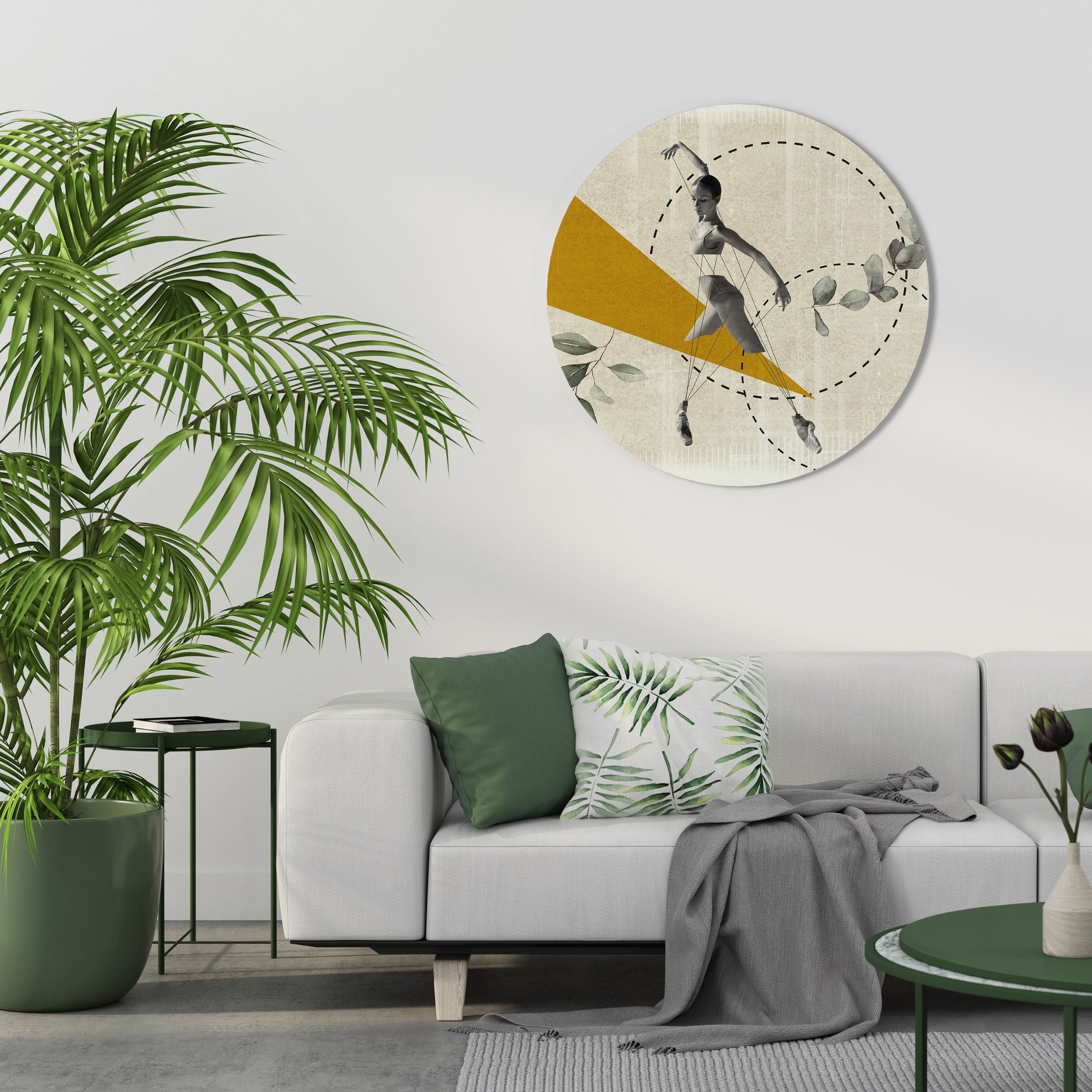 TRIANGLE MOVEMENT Round Wall Art