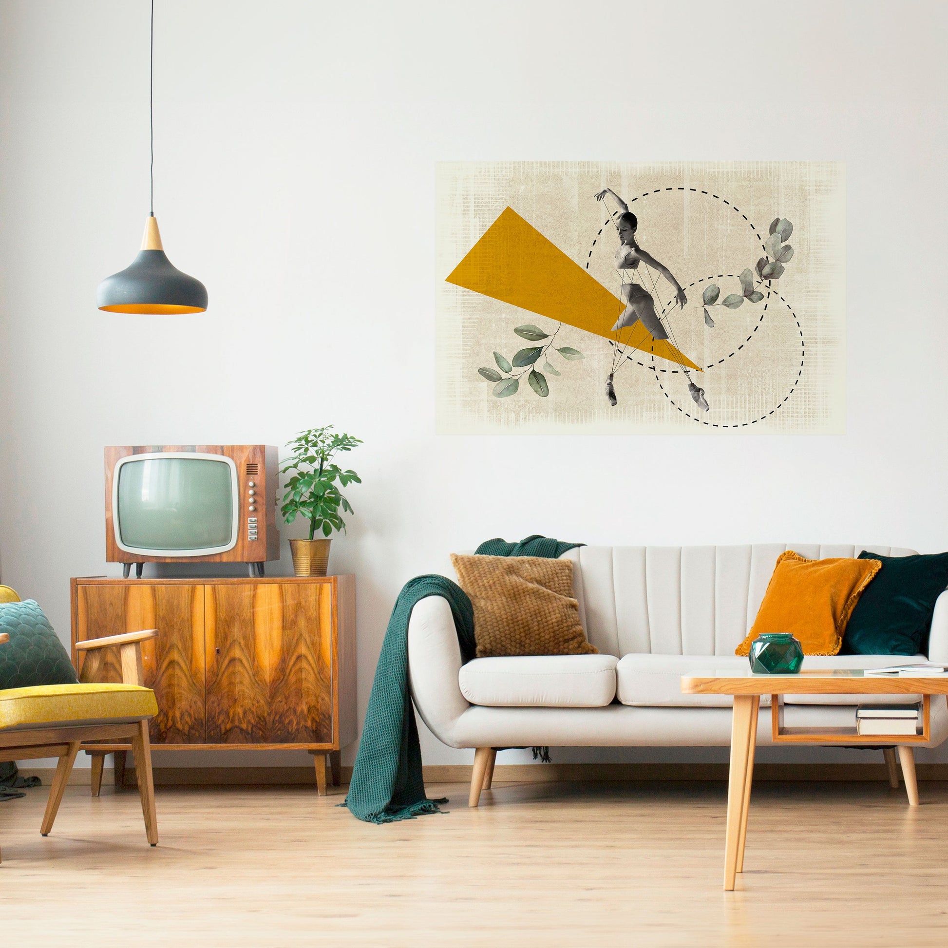 Affiche horizontale autocollante MOUVEMENT TRIANGLE
