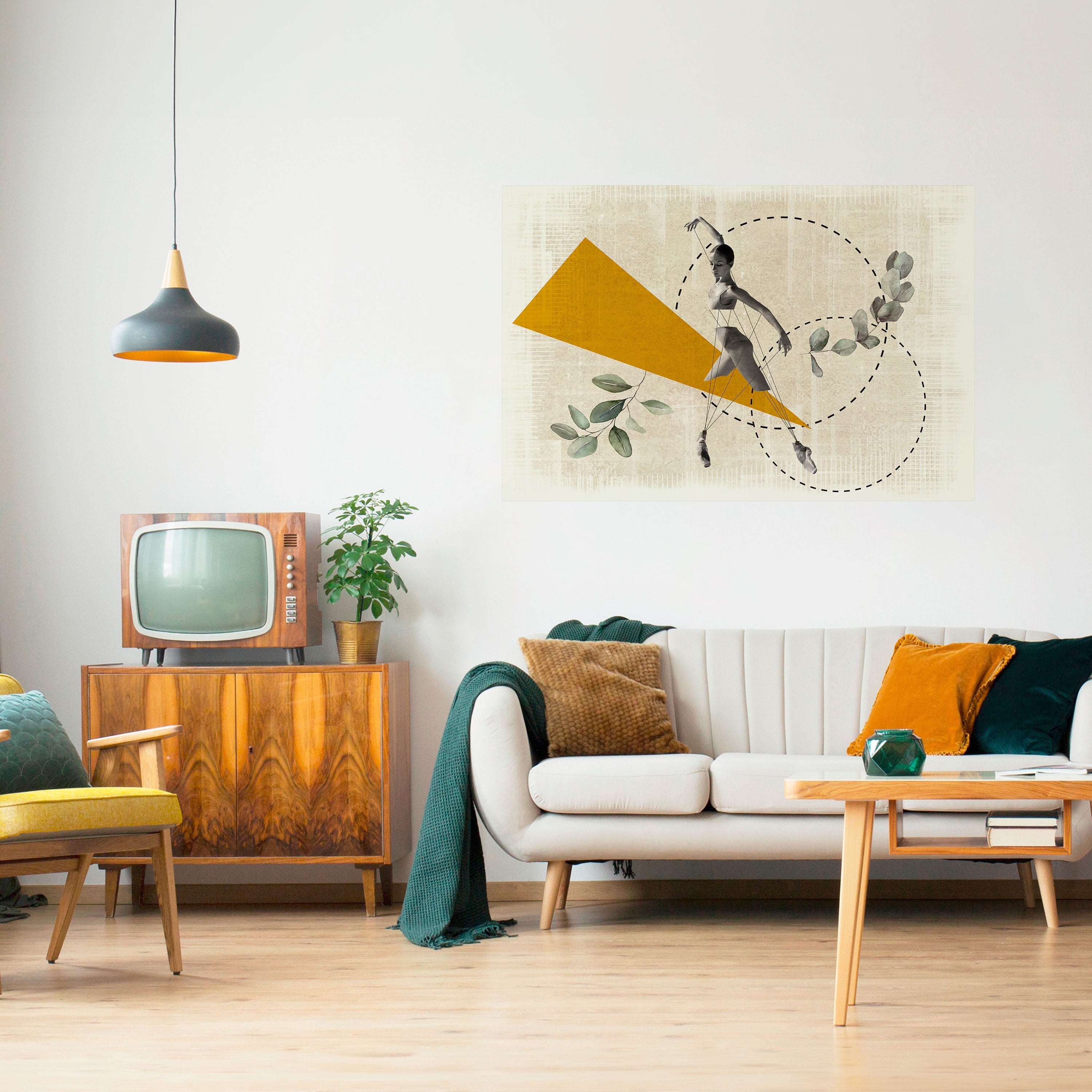 TRIANGLE MOVEMENT Peel and Stick Horizontal Poster