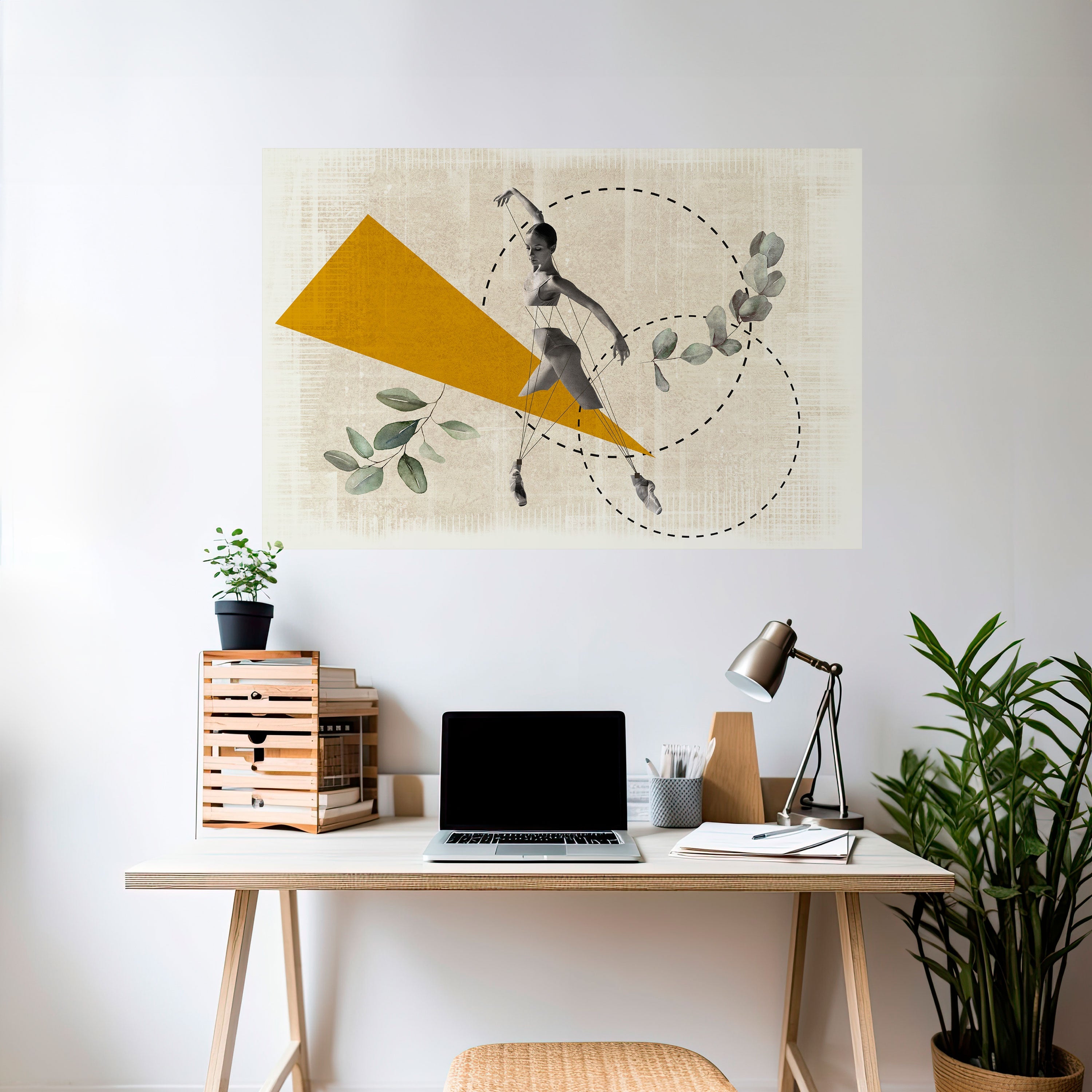 TRIANGLE MOVEMENT Peel and Stick Horizontal Poster