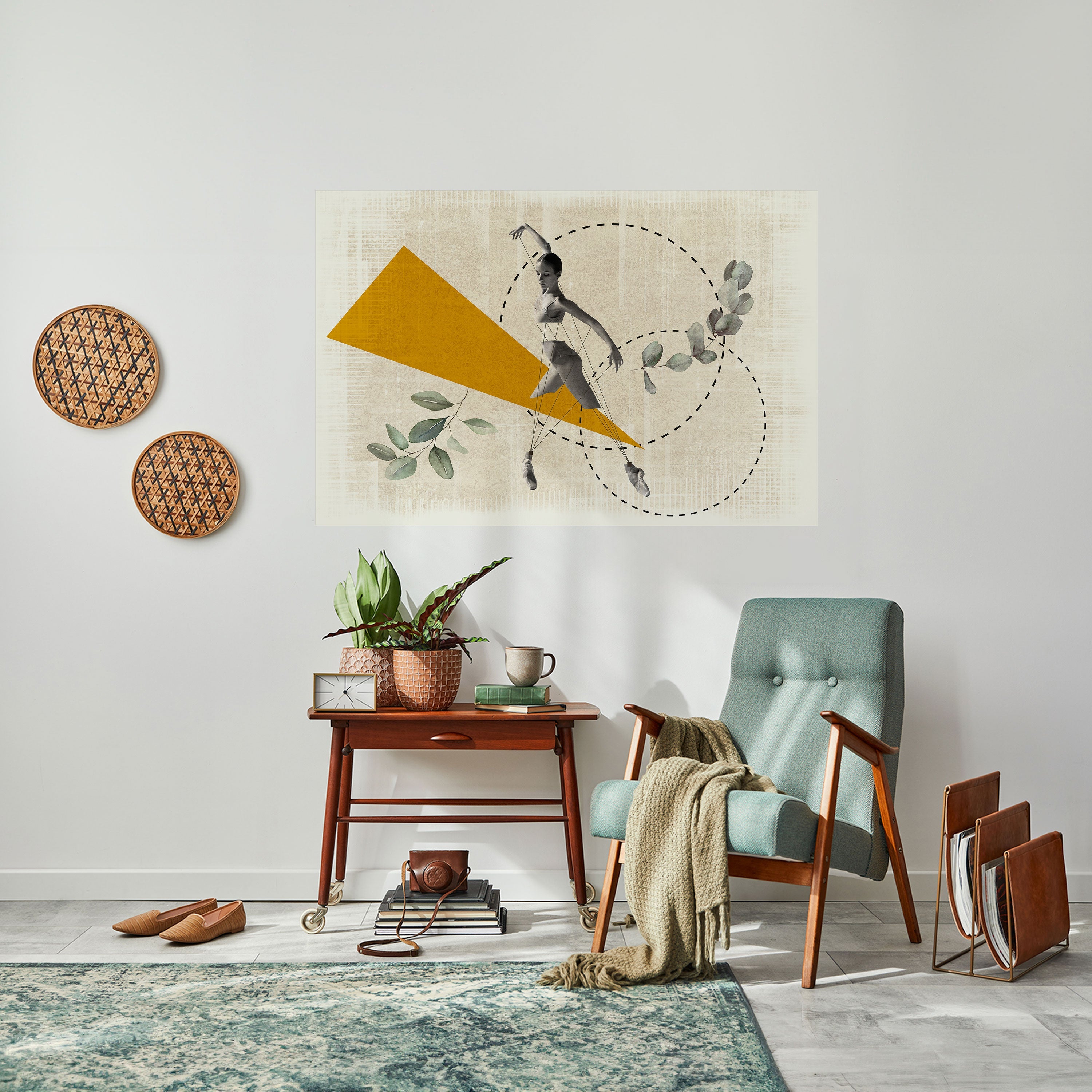 TRIANGLE MOVEMENT Peel and Stick Horizontal Poster