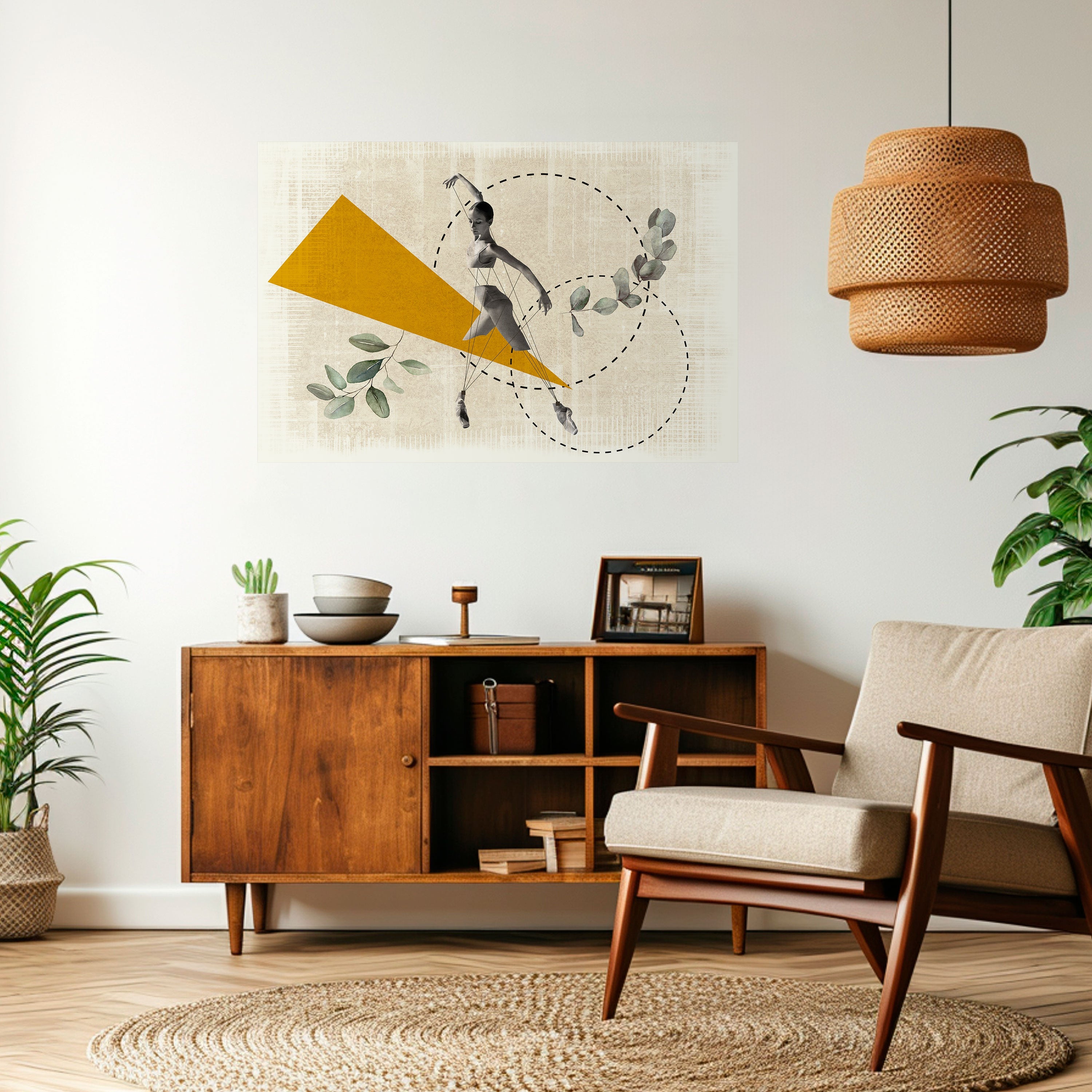 TRIANGLE MOVEMENT Peel and Stick Horizontal Poster