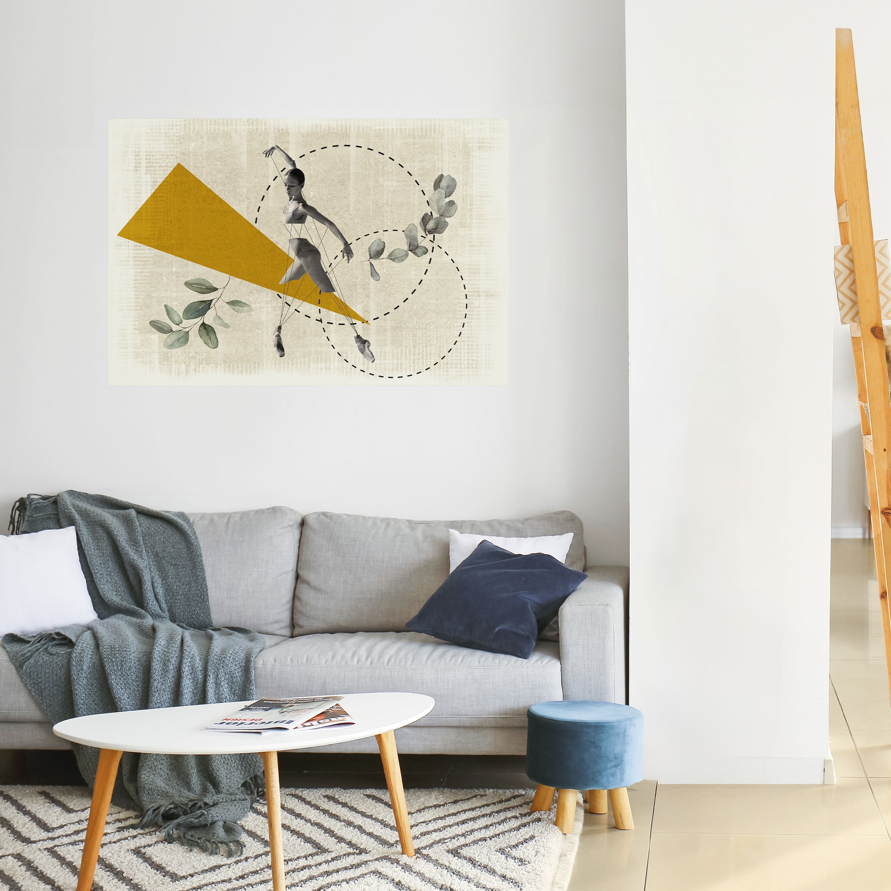 TRIANGLE MOVEMENT Peel and Stick Horizontal Poster