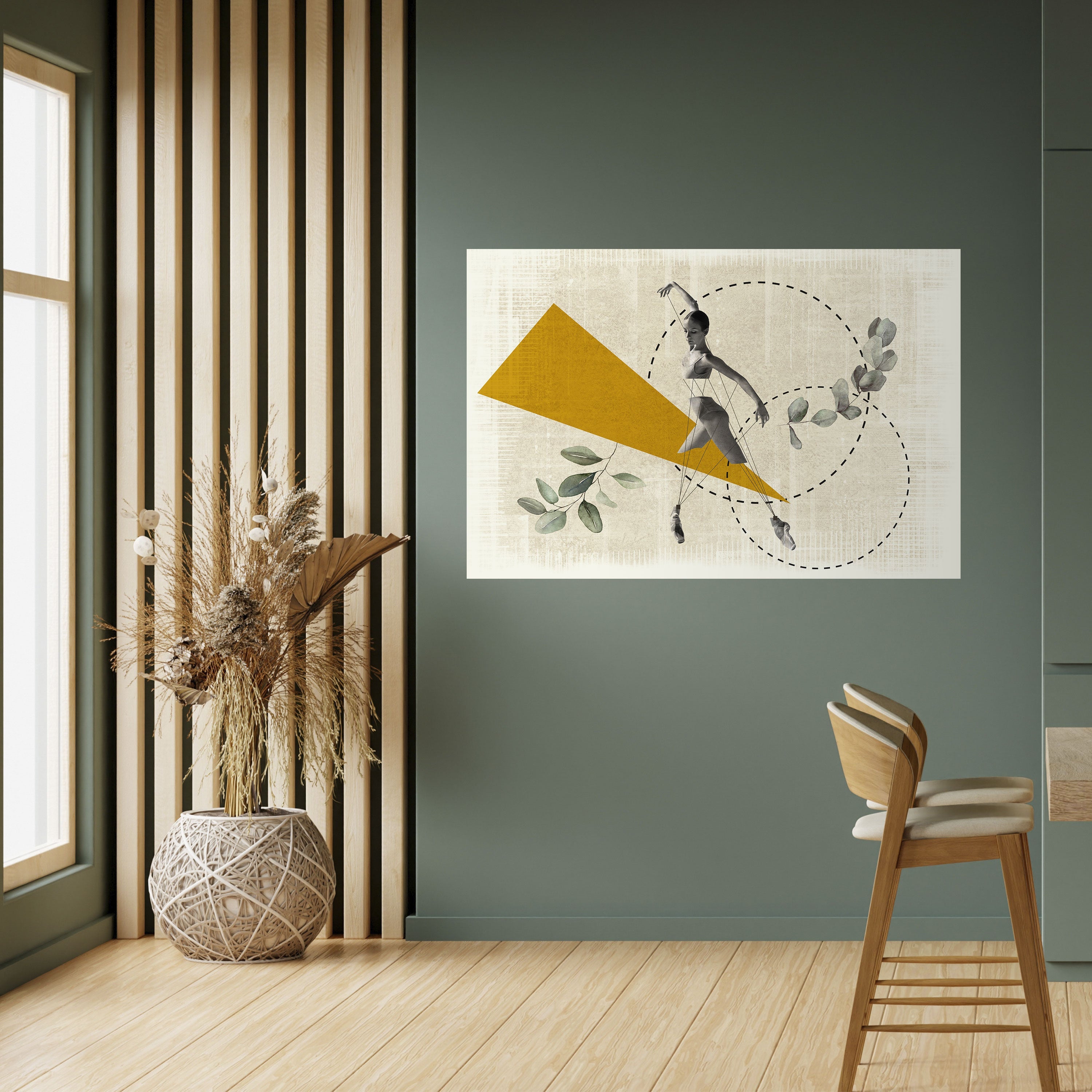 TRIANGLE MOVEMENT Peel and Stick Horizontal Poster