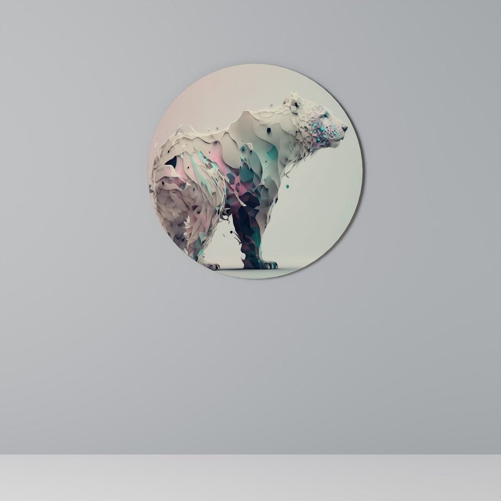FUTURISTIC BEAR Round Wall Art