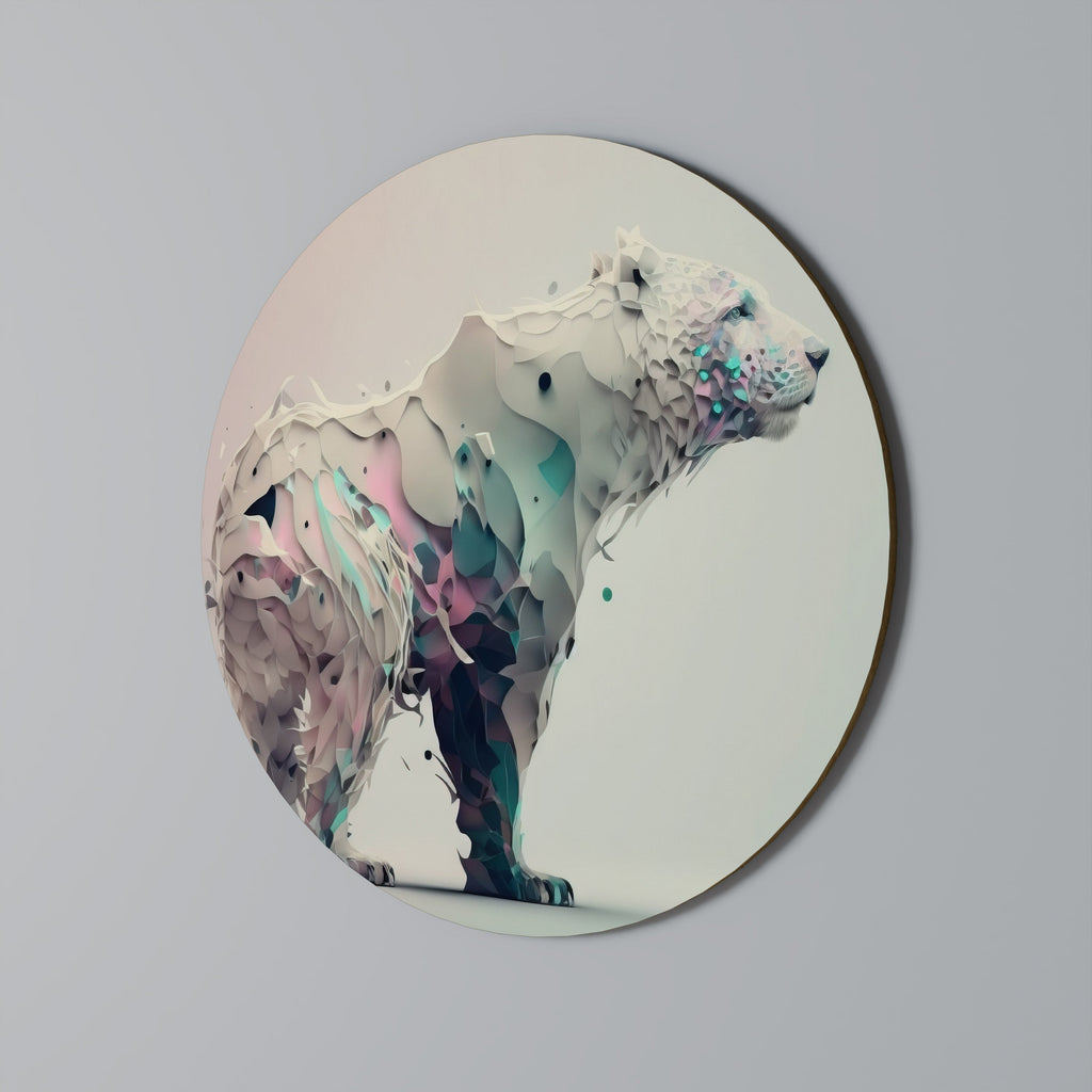 FUTURISTIC BEAR Round Wall Art