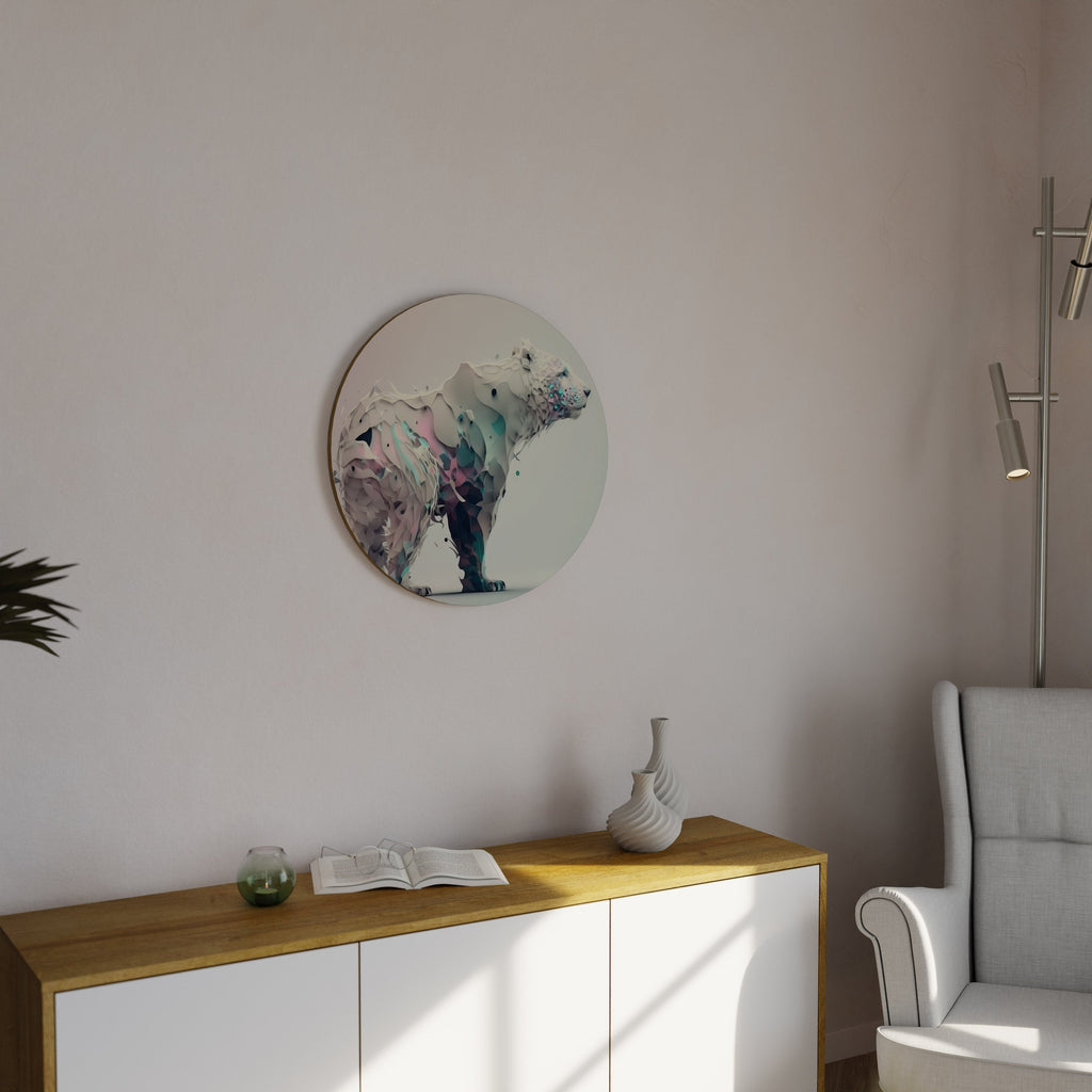 FUTURISTIC BEAR Round Wall Art