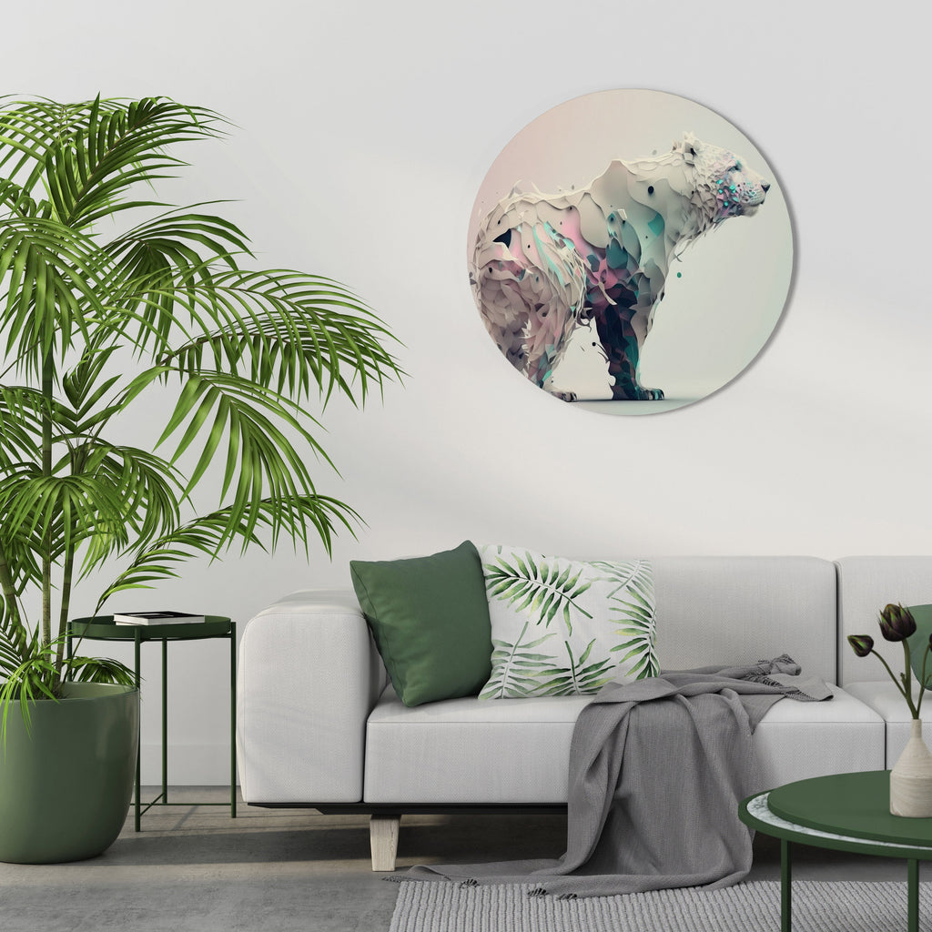 FUTURISTIC BEAR Round Wall Art