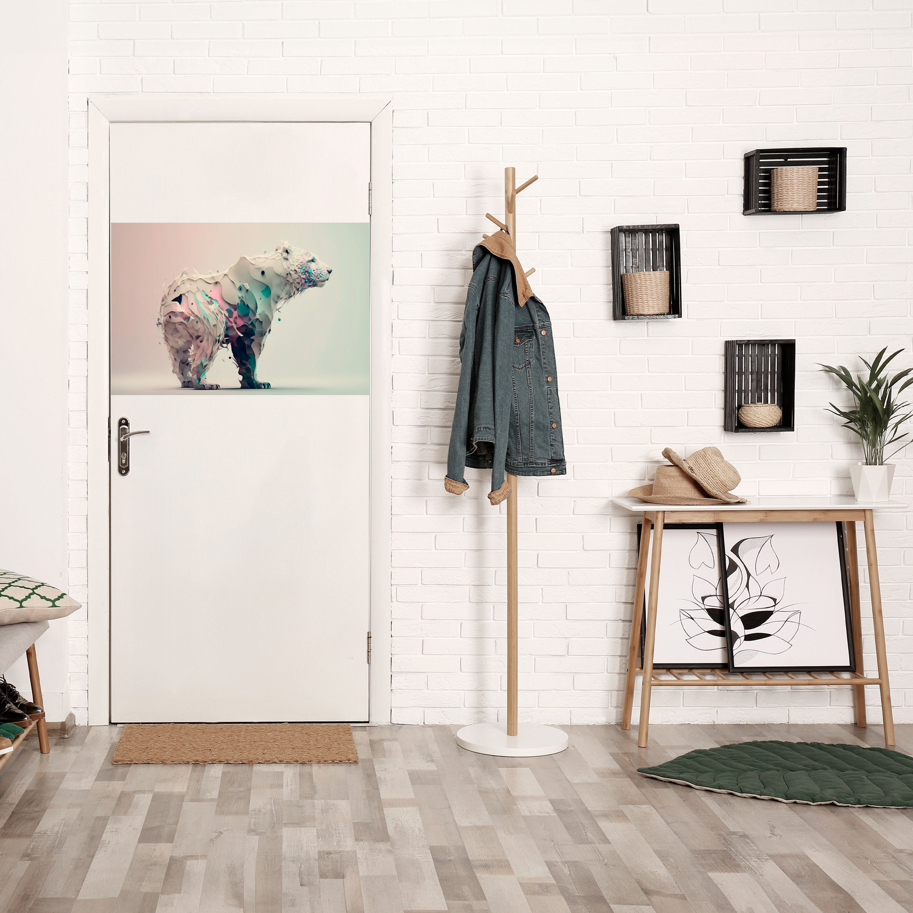 FUTURISTIC BEAR Peel and Stick Horizontal Poster