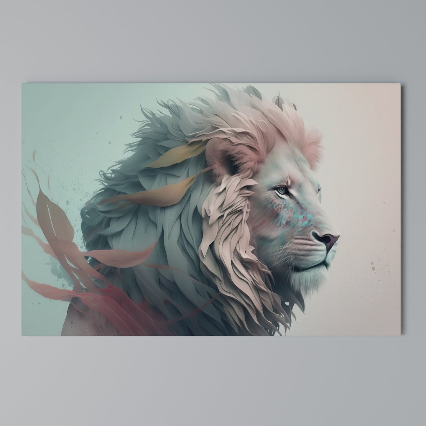 LUMINOUS LION MAJESTY Horizontal Canvas Print