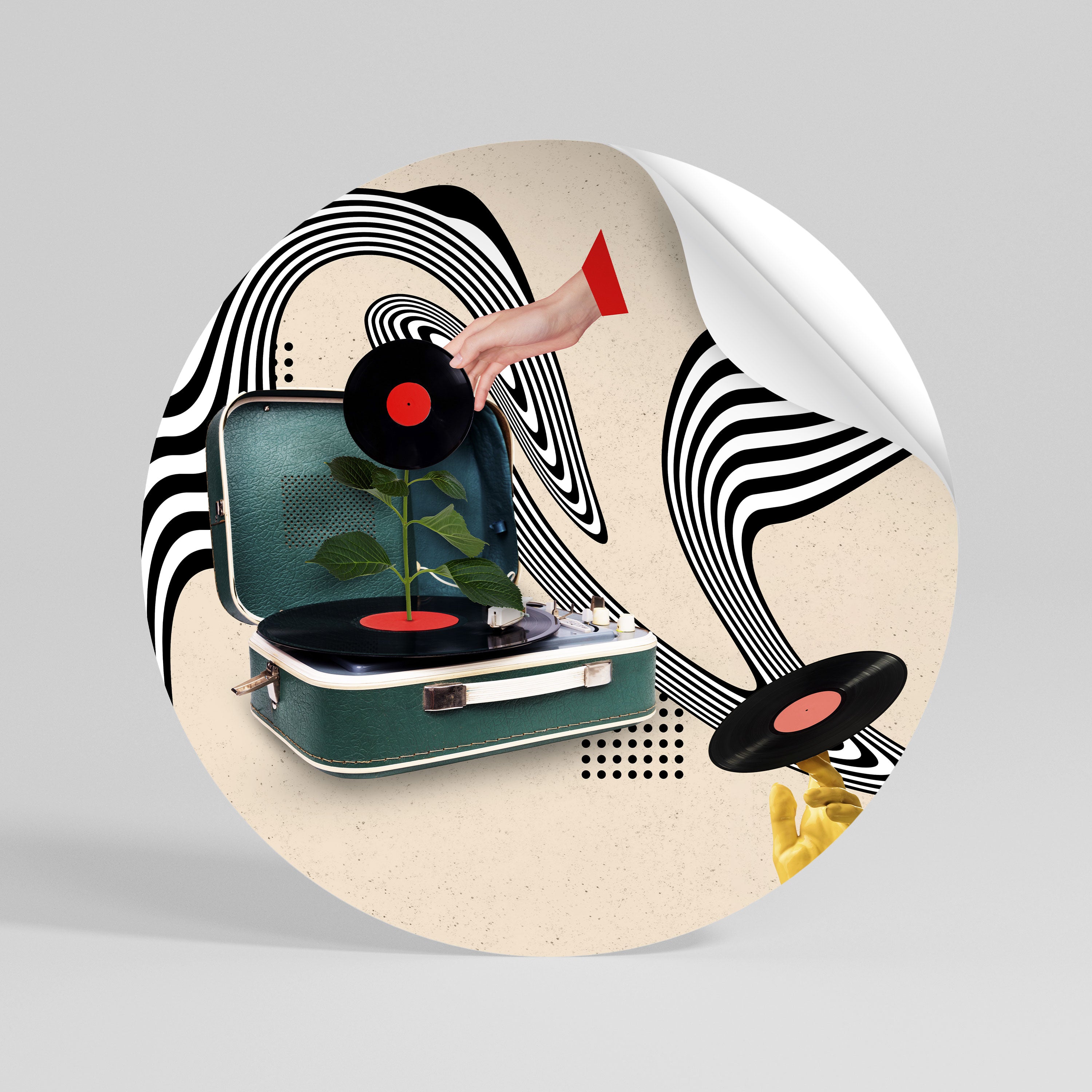 VINYL VARIATION Peel and Stick Round Sticker