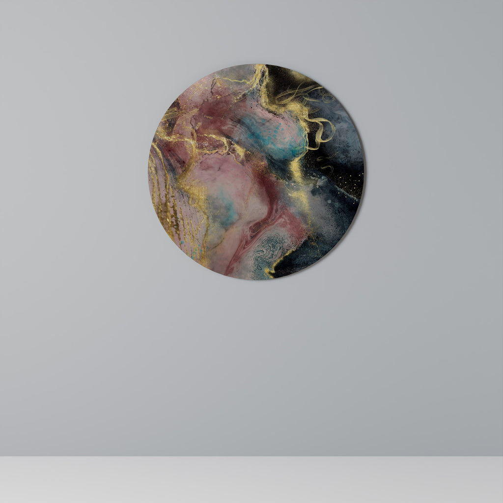 EARTHY MARBLE Round Wall Art