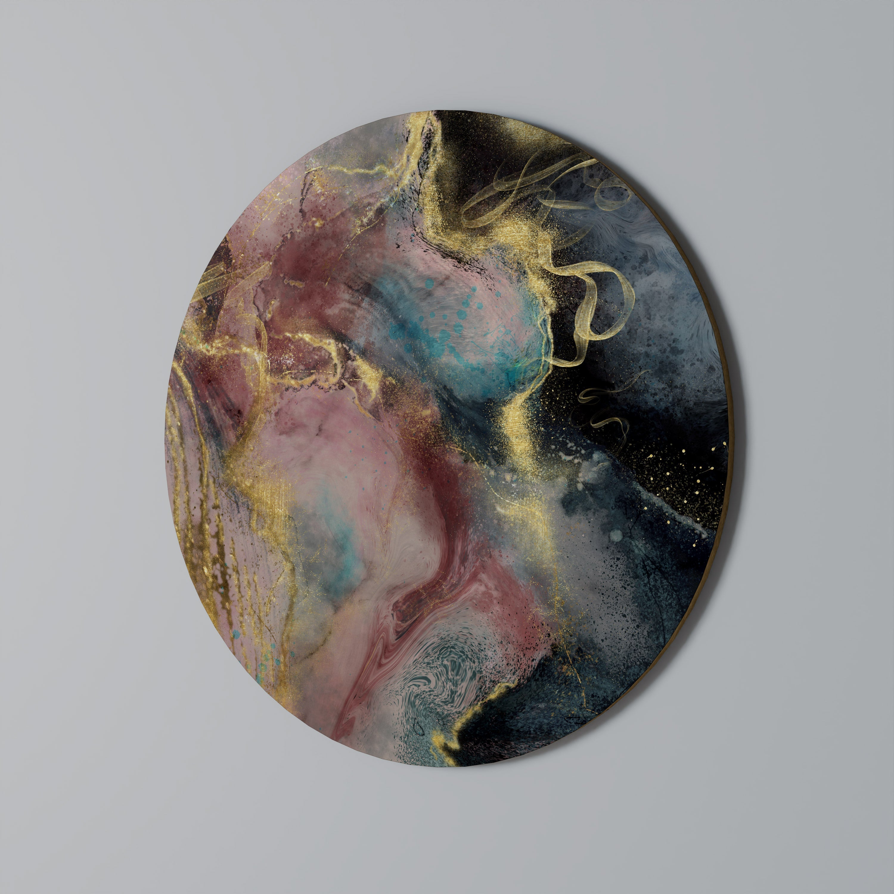 EARTHY MARBLE Round Wall Art