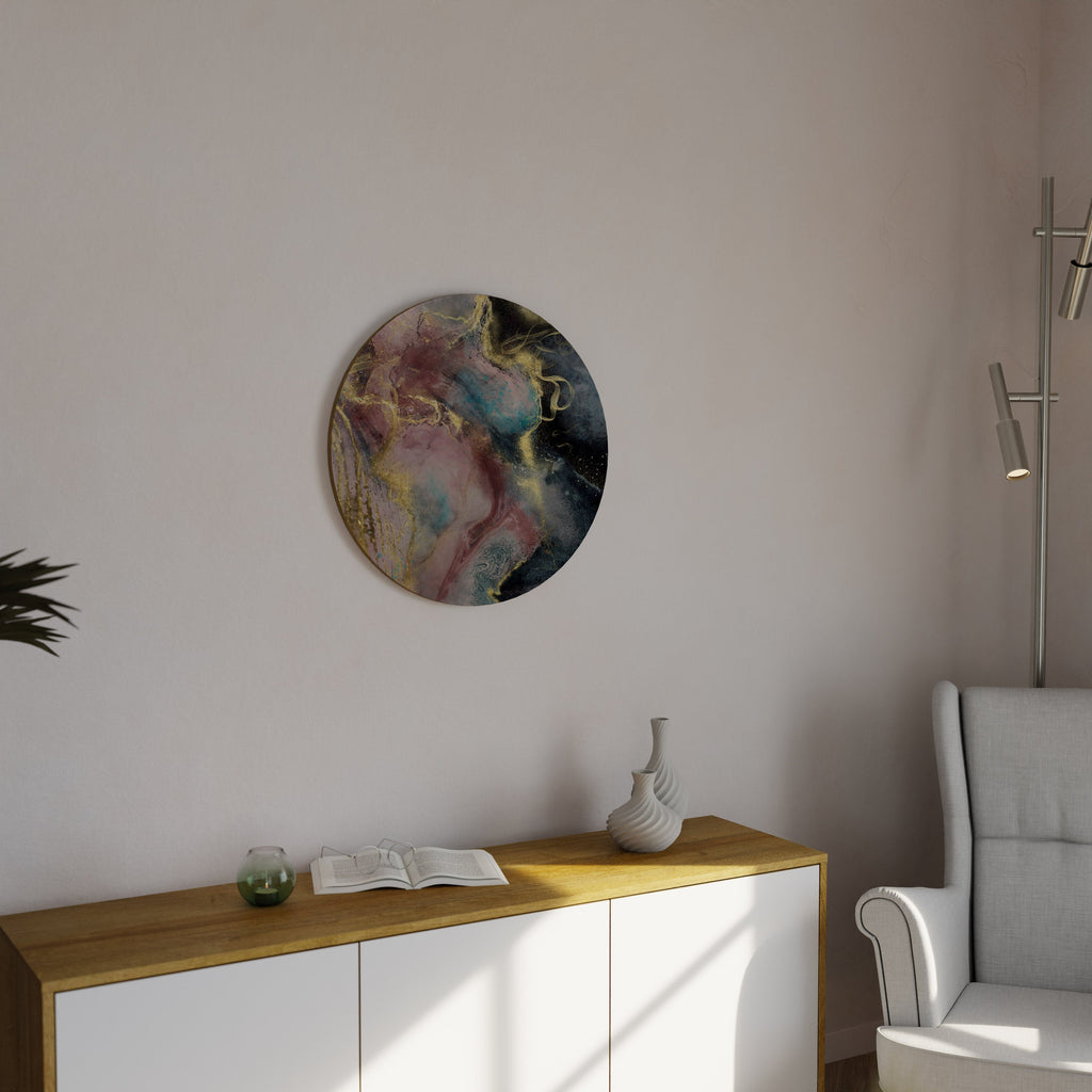EARTHY MARBLE Round Wall Art