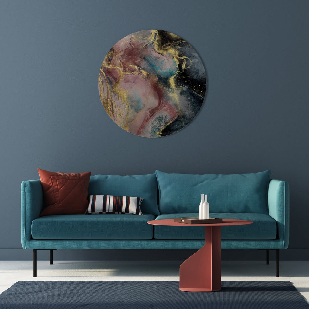 EARTHY MARBLE Round Wall Art