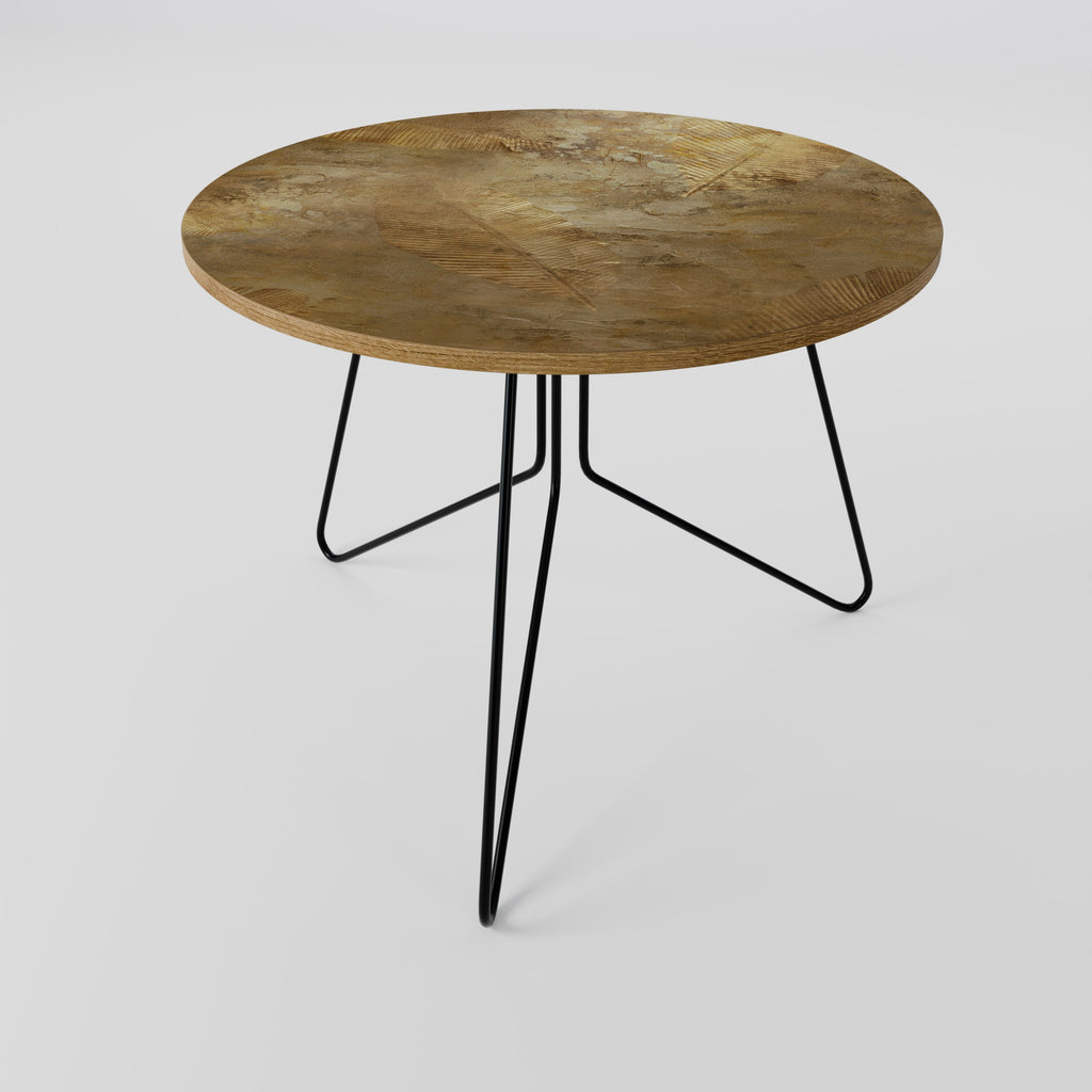 Table basse CASCADE DE FEUILLES DOREES 69