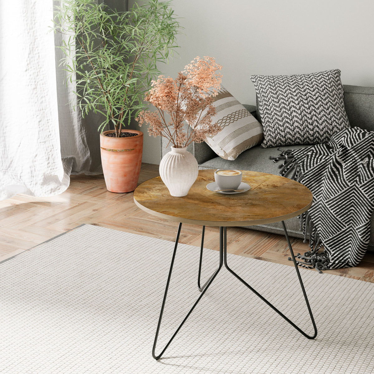 GILDED LEAF CASCADE Coffee Table