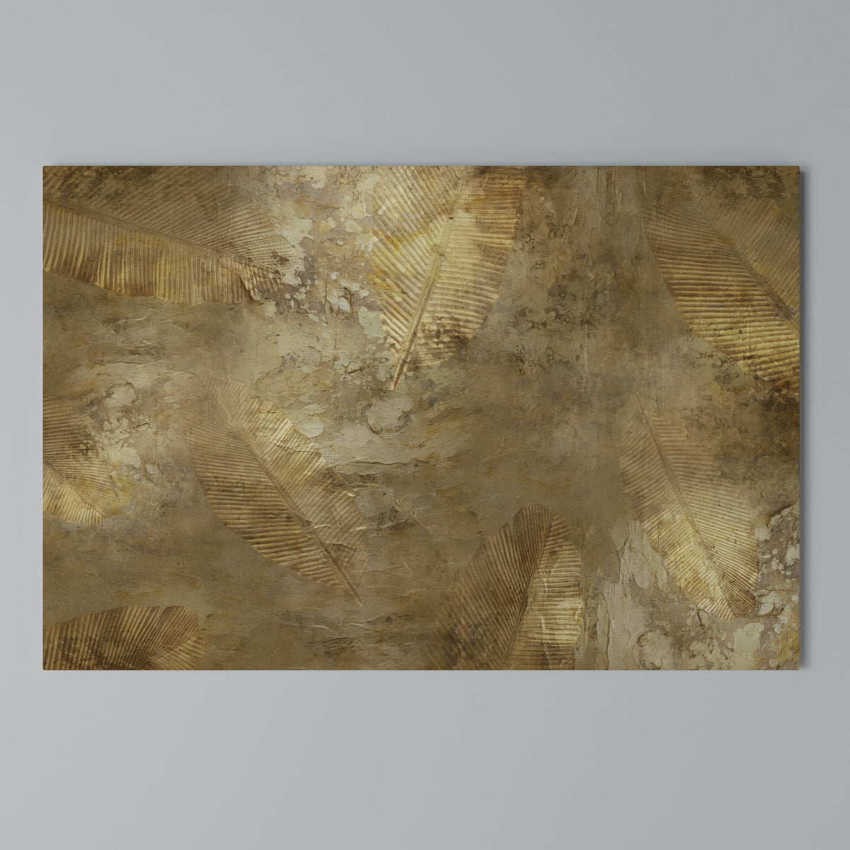 GILDED LEAF CASCADE Horizontal Canvas Print