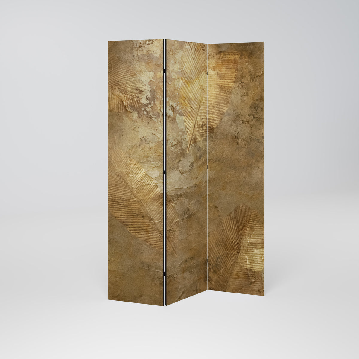 GILDED LEAF CASCADE 3-Panel Room Divider