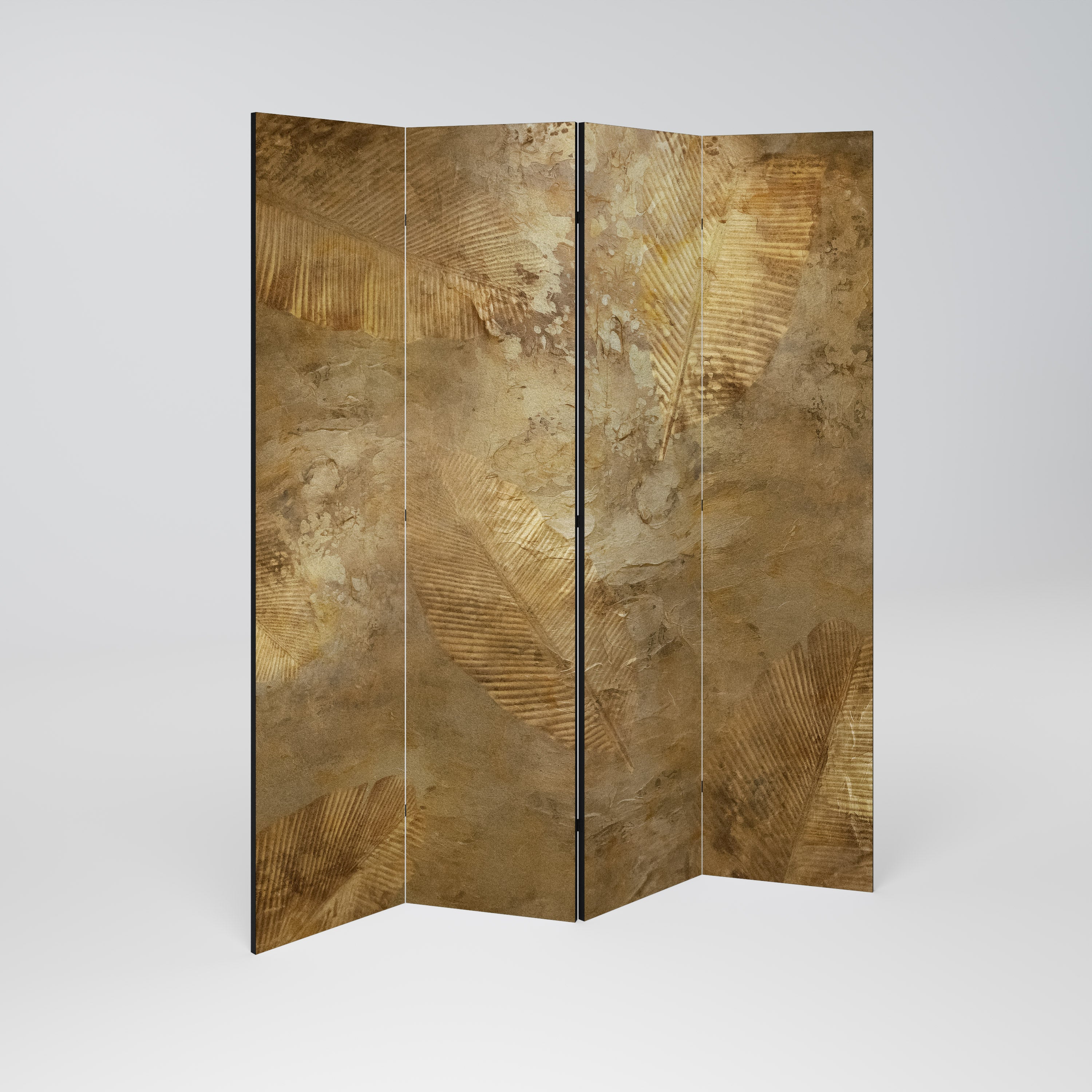 GILDED LEAF CASCADE 4-Panel Room Divider