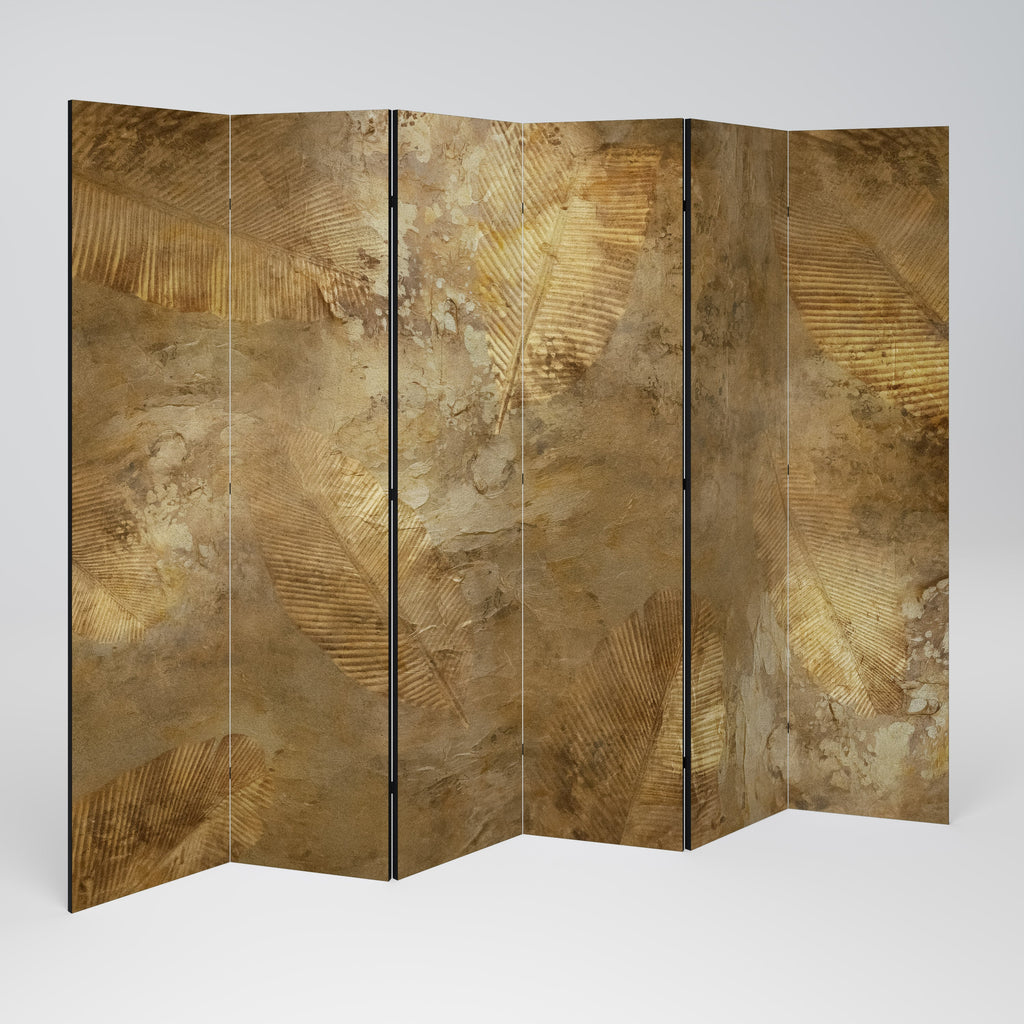 GILDED LEAF CASCADE Decorative 6-Panel Room Divider