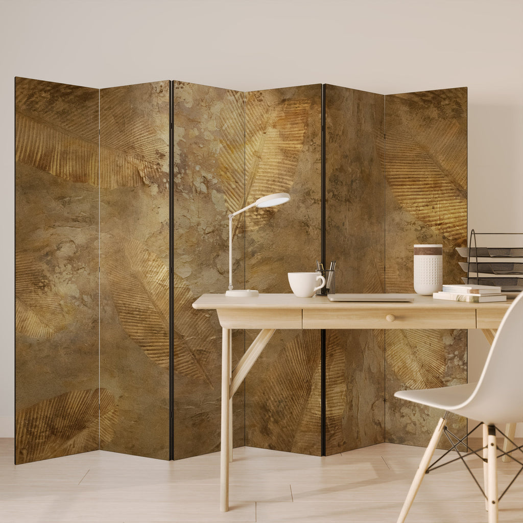 GILDED LEAF CASCADE Decorative 6-Panel Room Divider