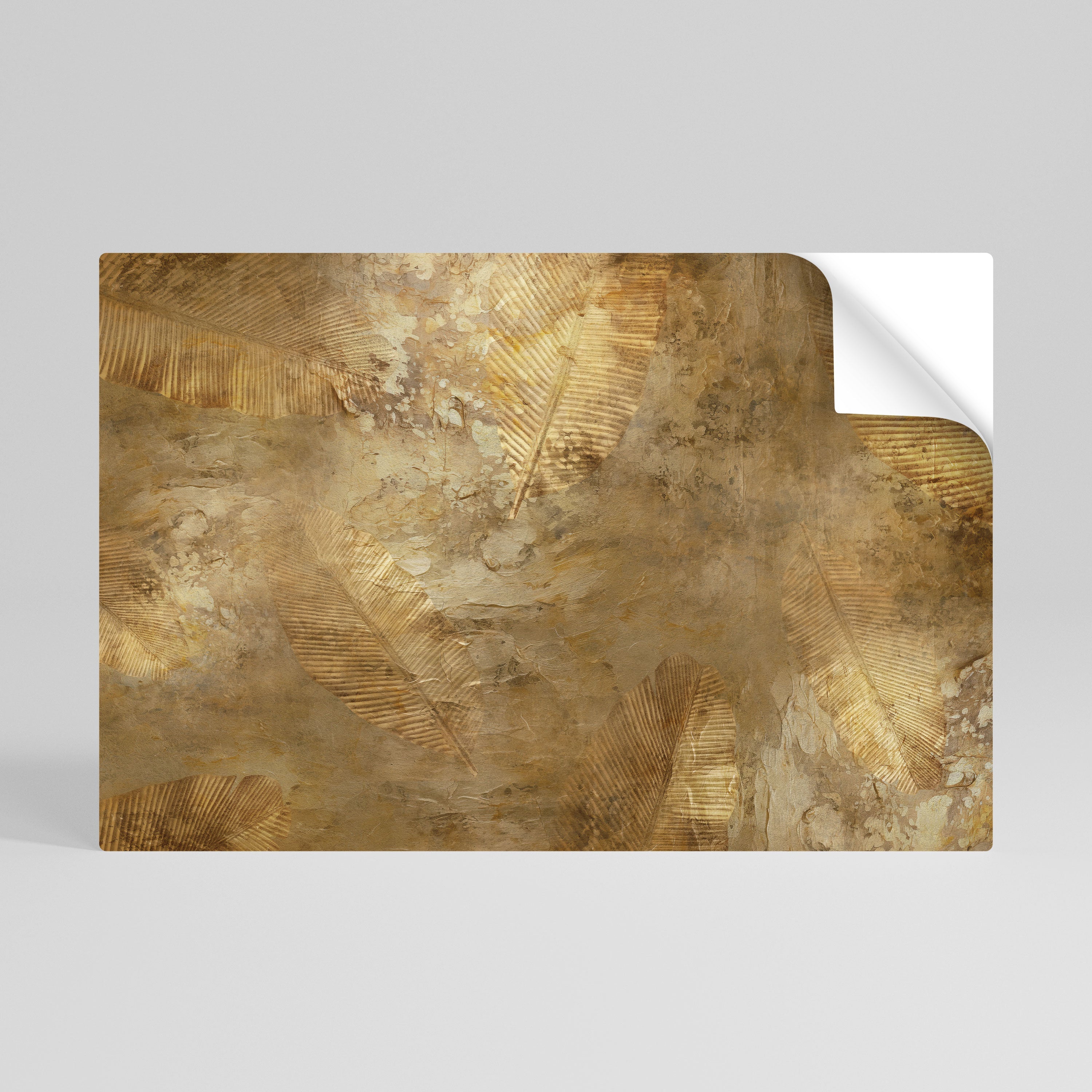 GILDED LEAF CASCADE Peel and Stick Horizontal Poster