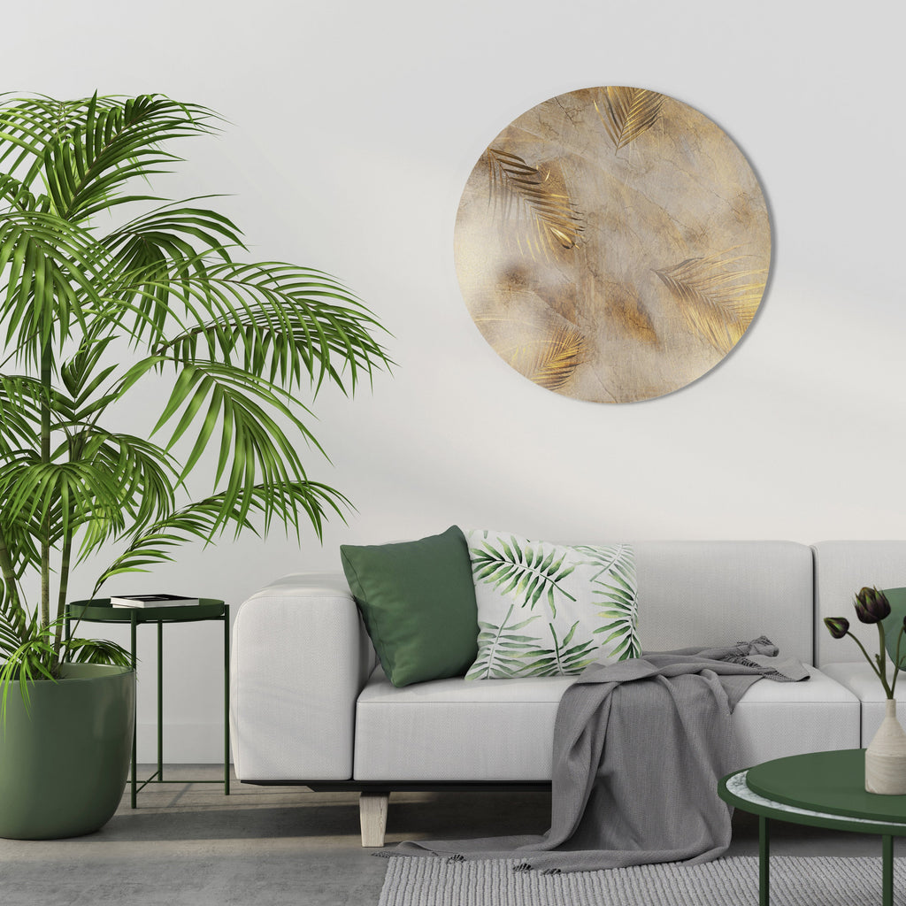 LEAVES OF SPLENDOR Round Wall Art