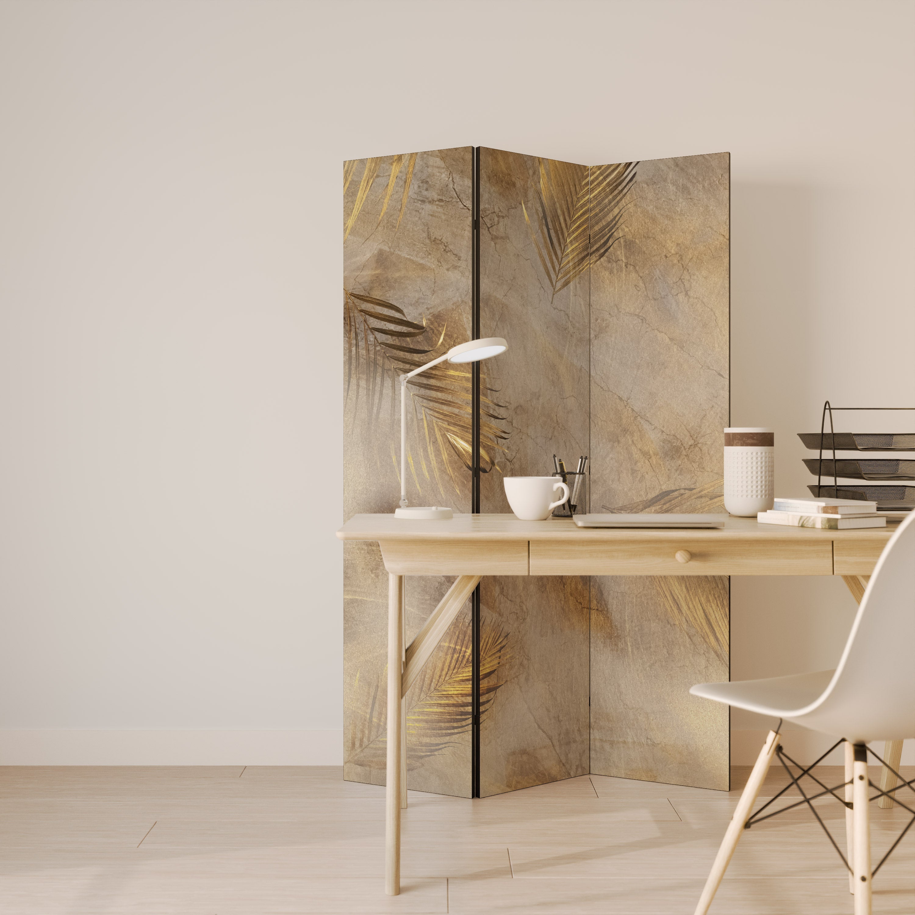 LEAVES OF SPLENDOR Decorative 3-Panel Room Divider