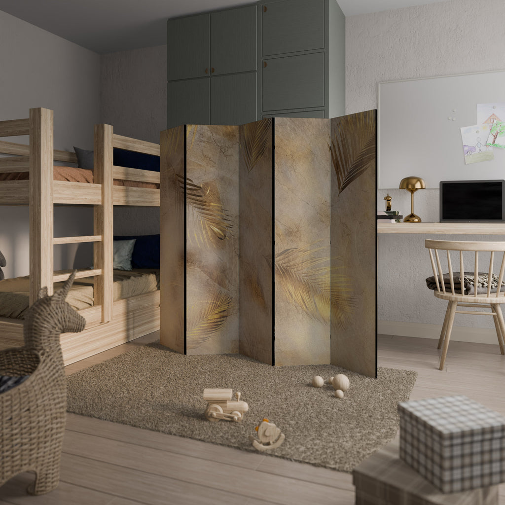 LEAVES OF SPLENDOR Decorative 5-Panel Room Divider
