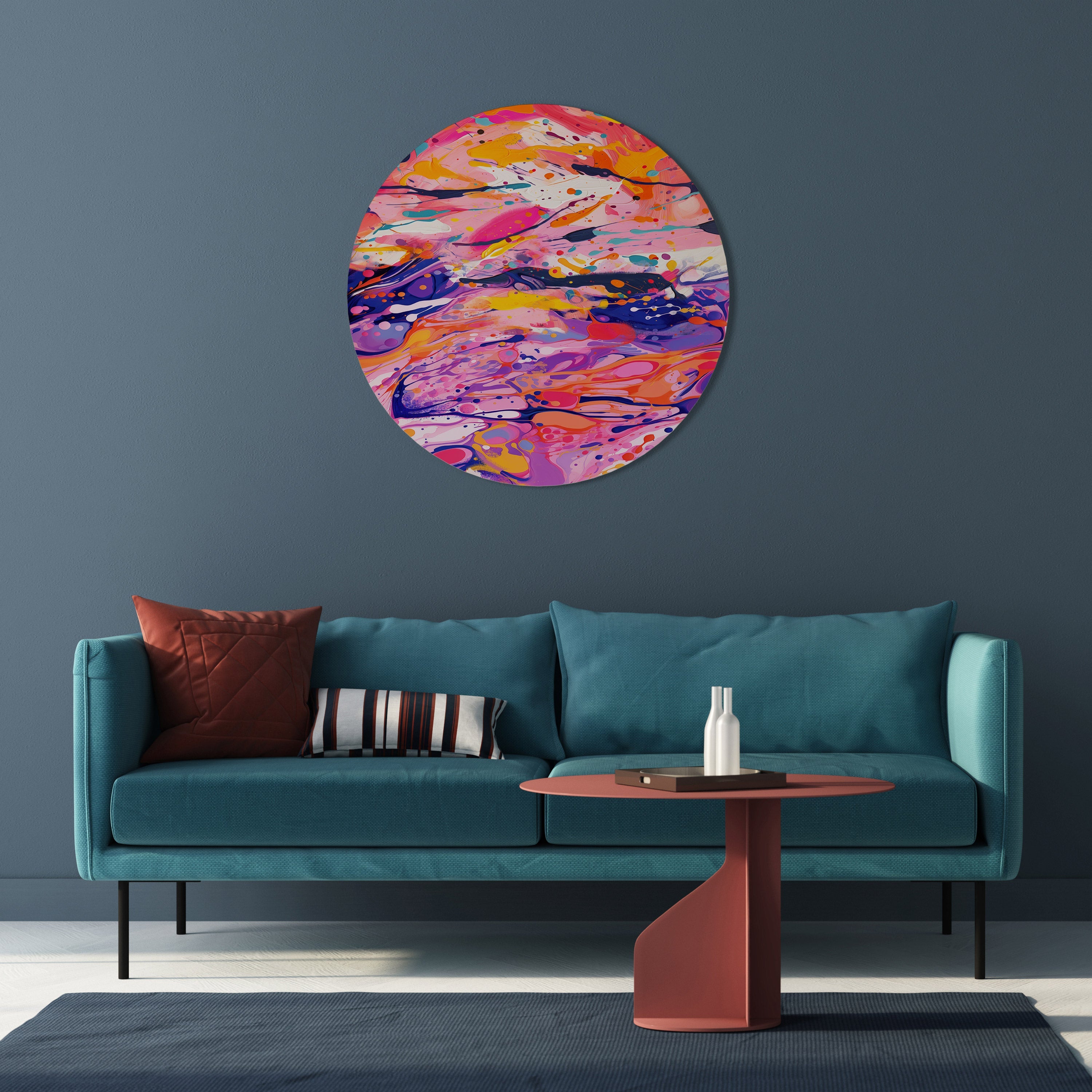 EXPRESSIVE ECHOES Round Wall Art