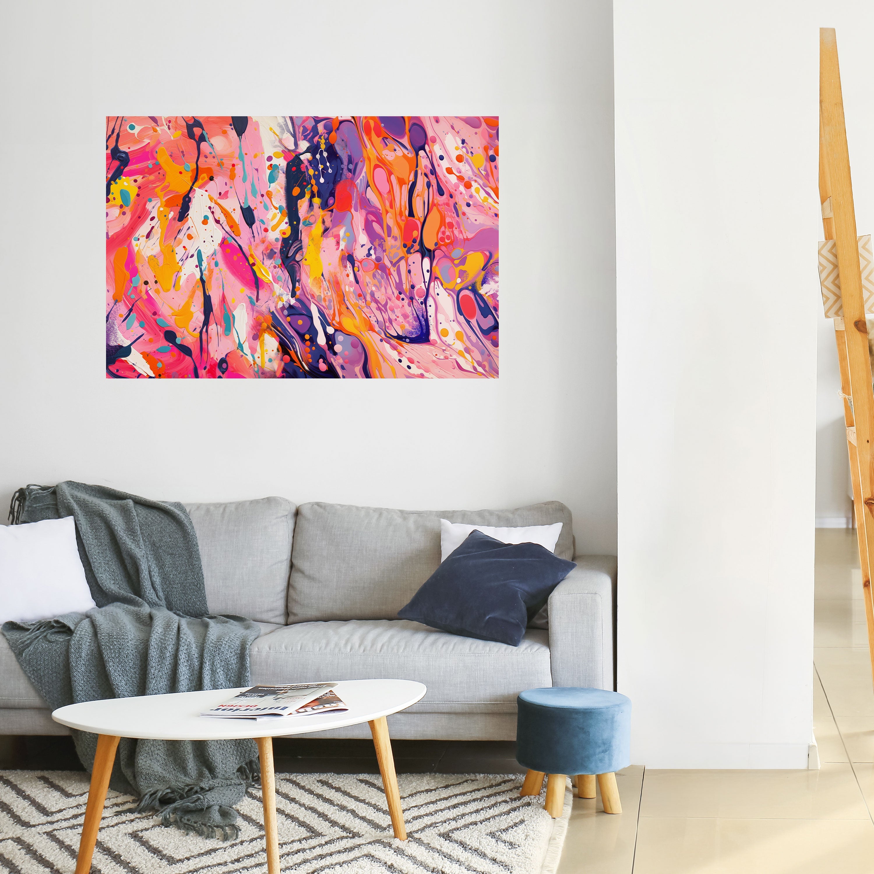 EXPRESSIVE ECHOES Peel and Stick Horizontal Poster