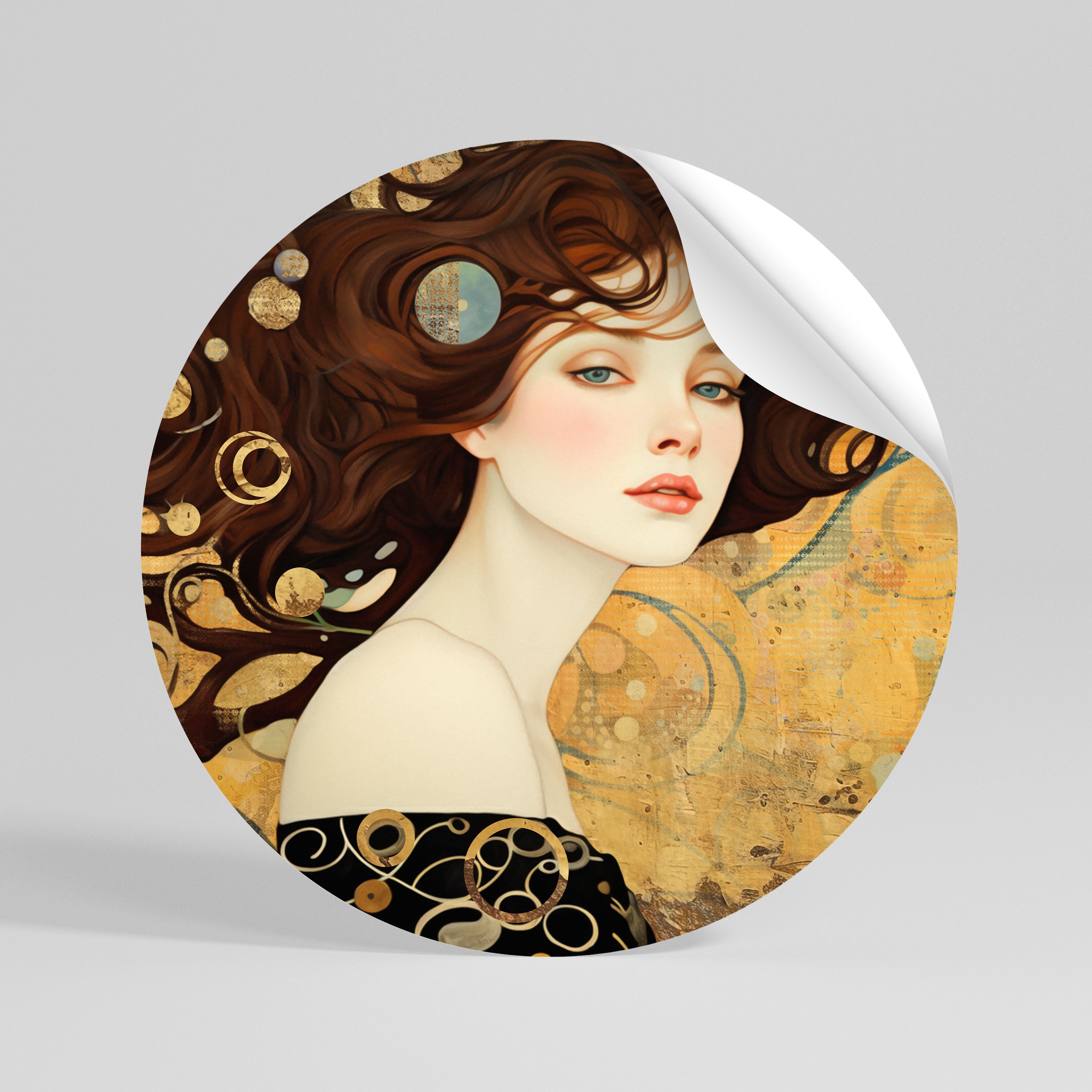 LOST IN THOUGHT Peel and Stick Round Sticker